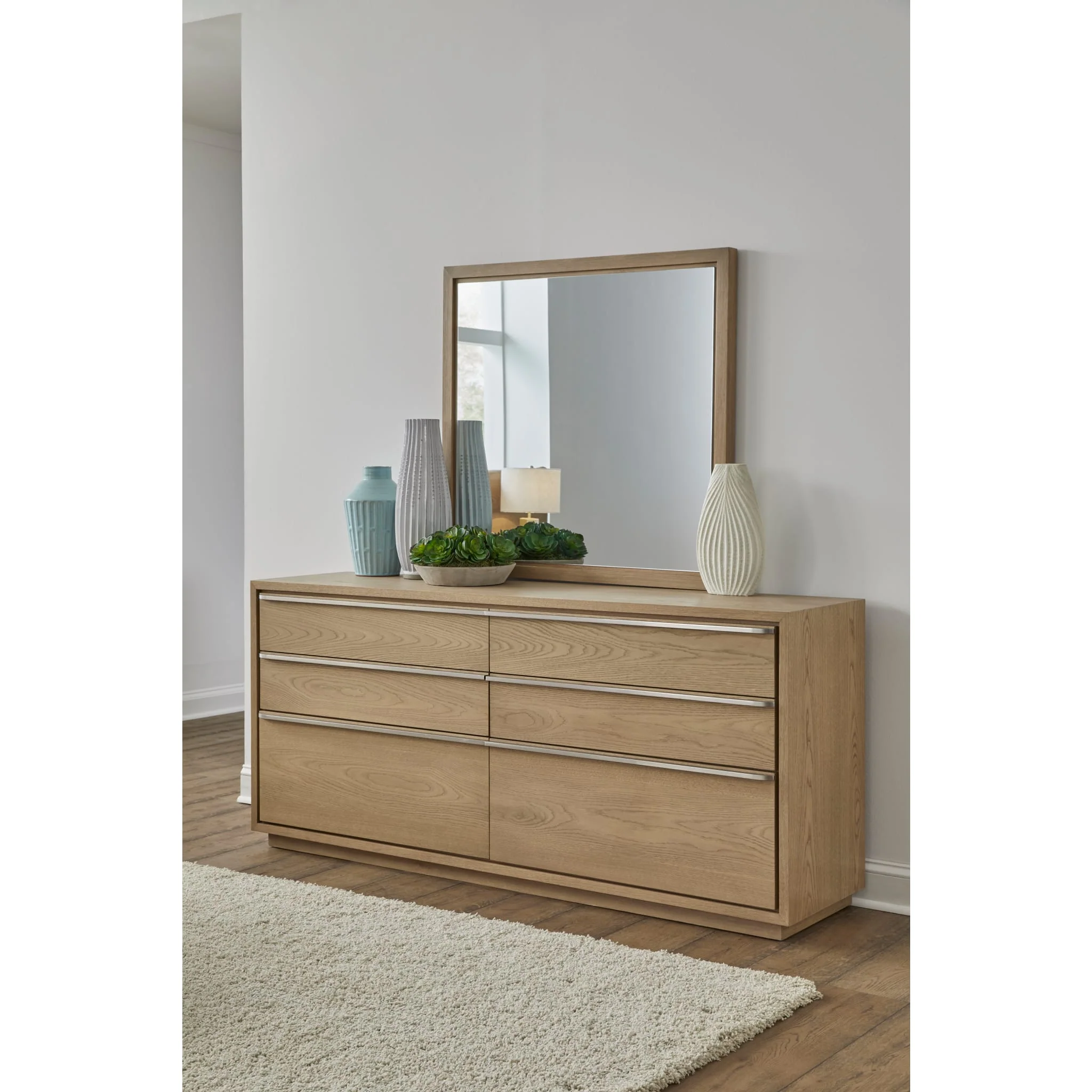 One Coastal Modern Six Drawer Dresser in Bisque - Image 12