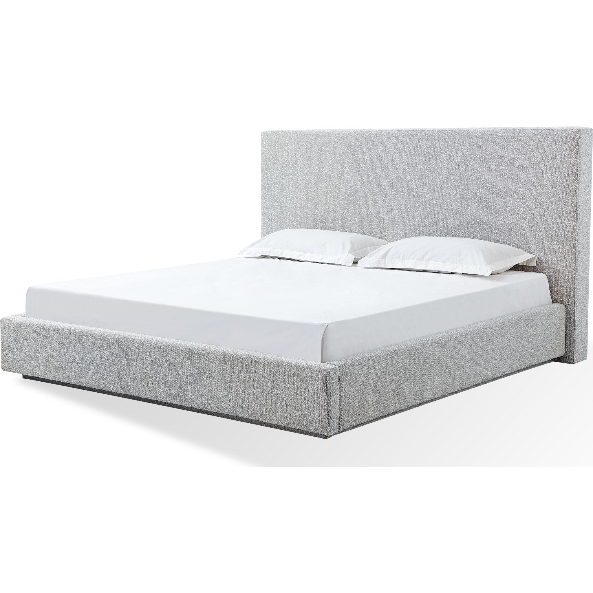 One Upholstered Platform Bed in Cotton Ball Boucle (2026) - Image 4