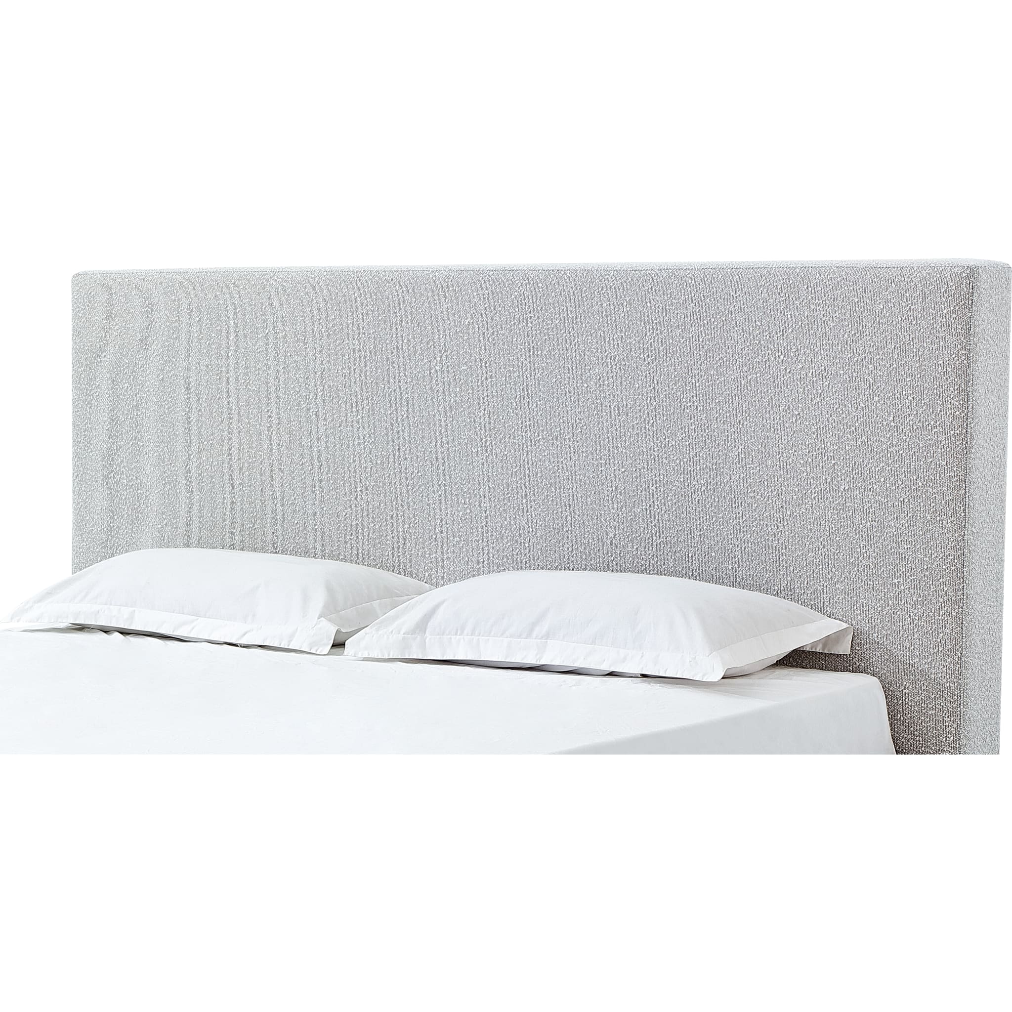 One Upholstered Modern Headboard in Cotton Ball Boucle (2026) - Image 4