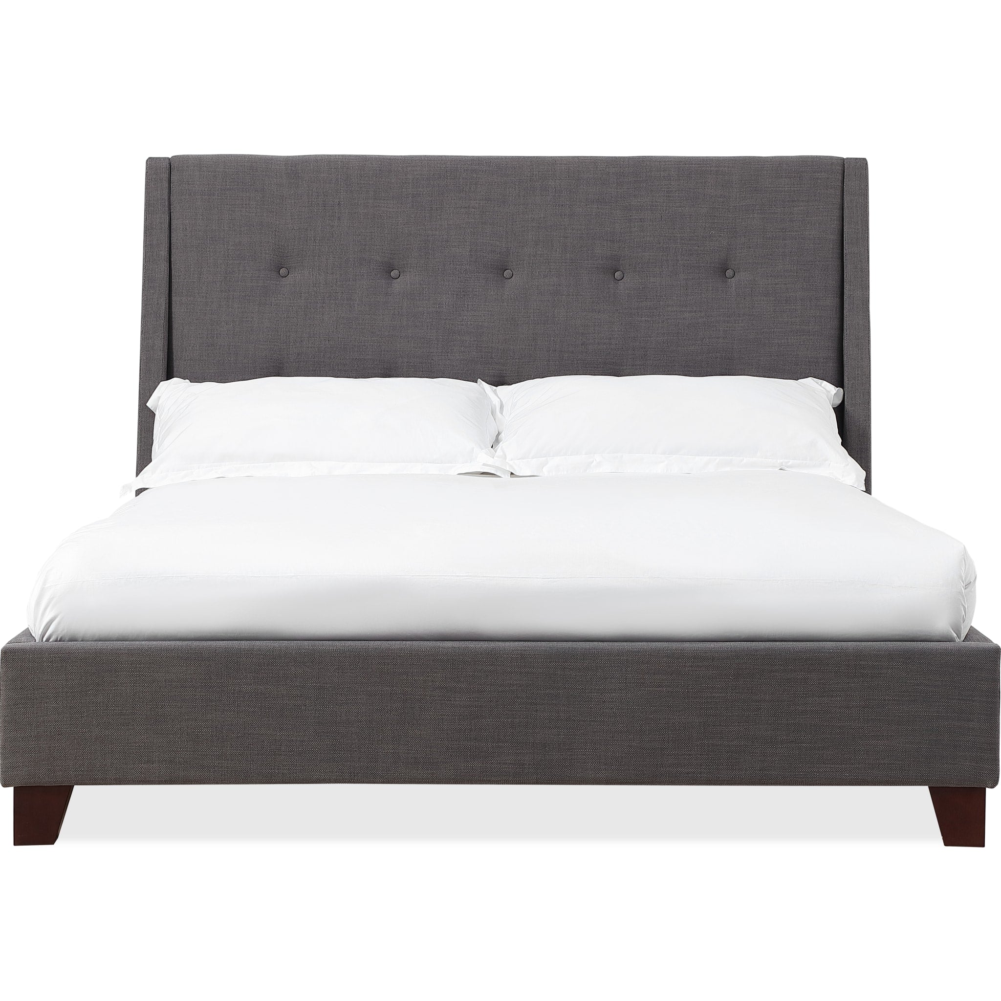 Madera Upholstered Platform Bed in Dark Charcoal - Image 3