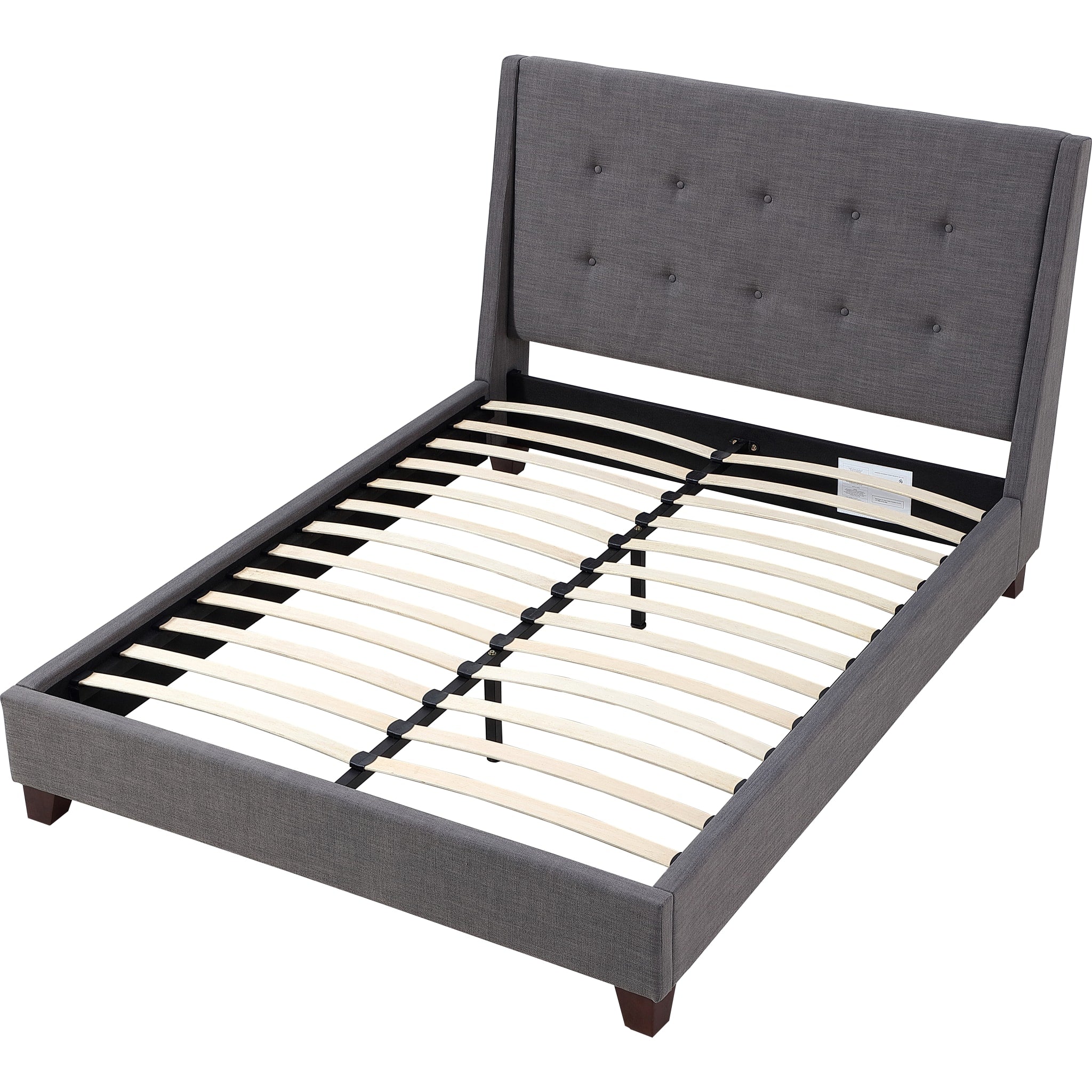 Madera Upholstered Platform Bed in Dark Charcoal - Image 5