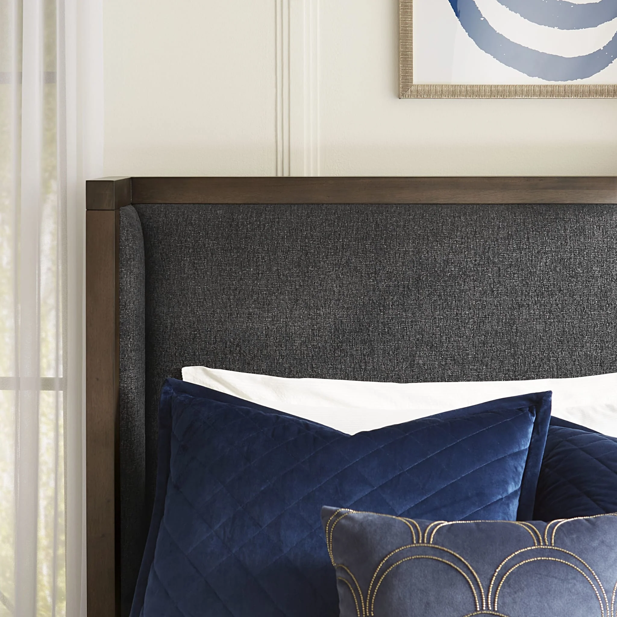 Boracay Upholstered Wingback Storage Bed in Wild Oats Brown - Image 2