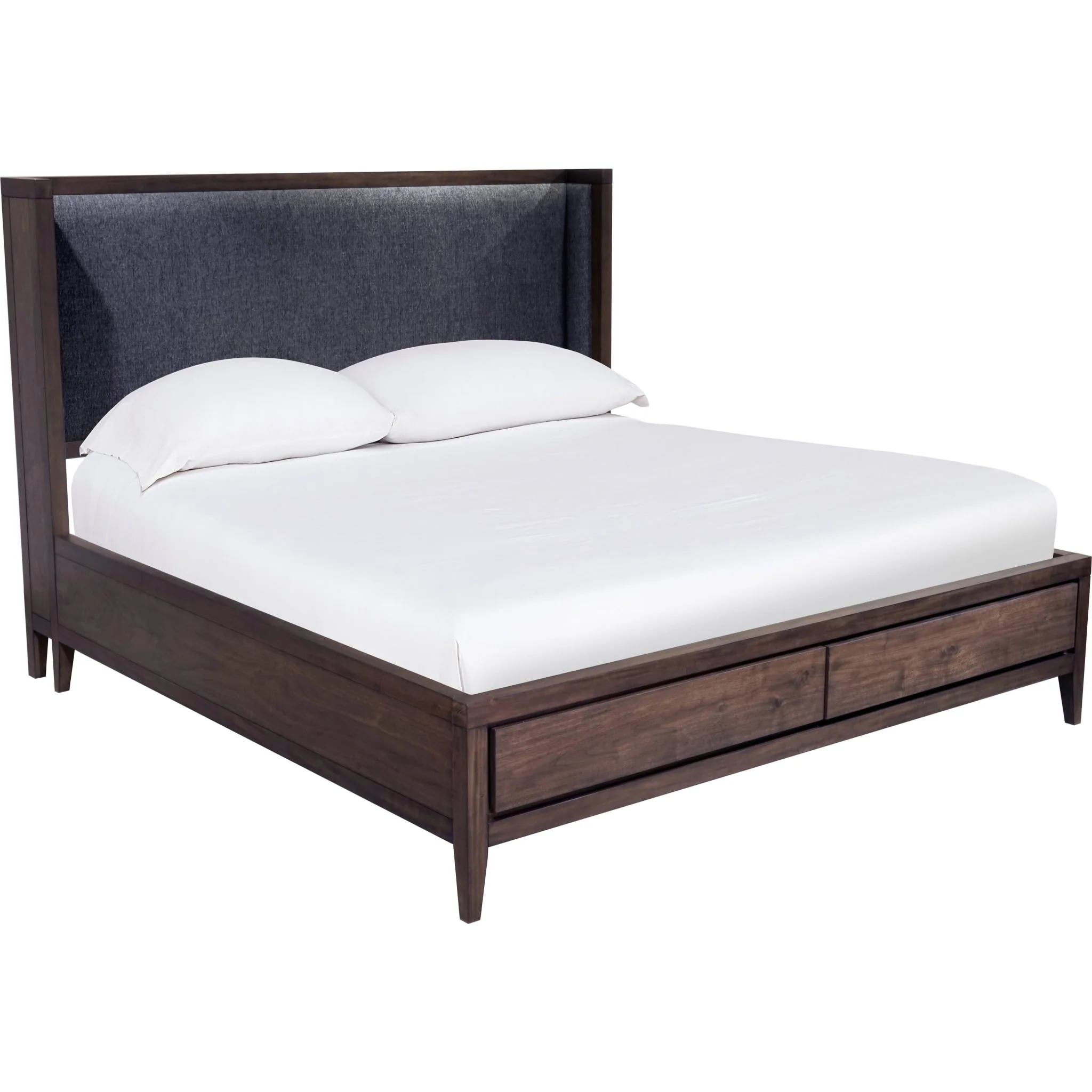 Boracay Upholstered Wingback Storage Bed in Wild Oats Brown - Image 7