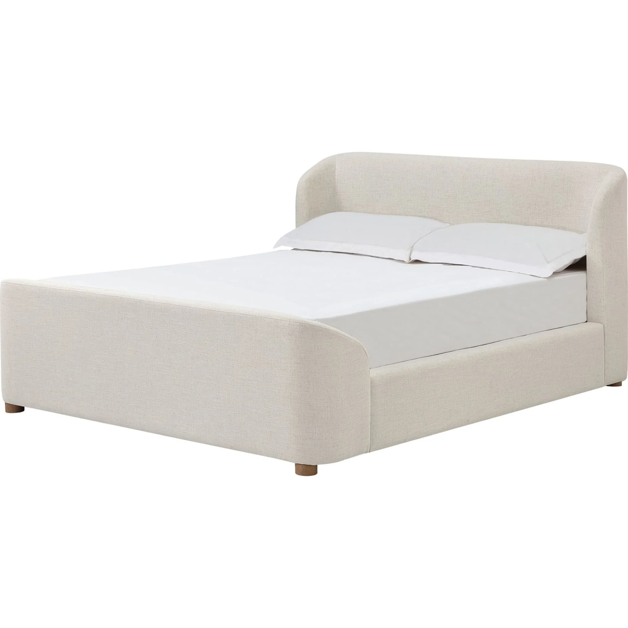 Kiki Upholstered Platform Bed in Whipped Honey Linen (2026) - Image 2
