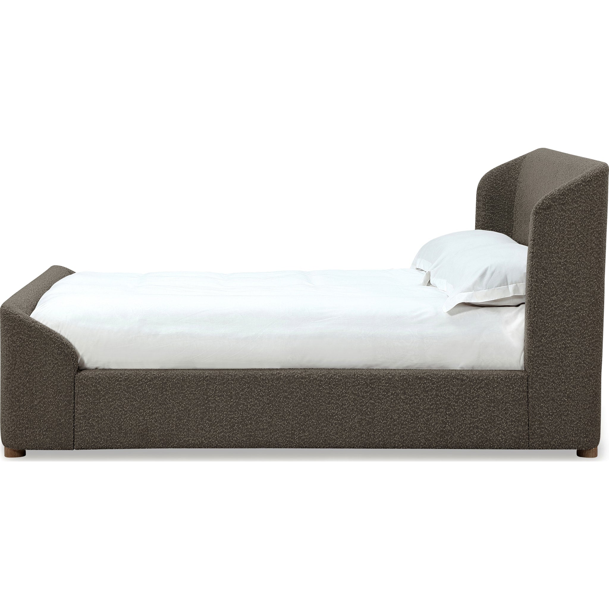 Kiki Upholstered Platform Bed in Pumpernickel Boucle - Image 8