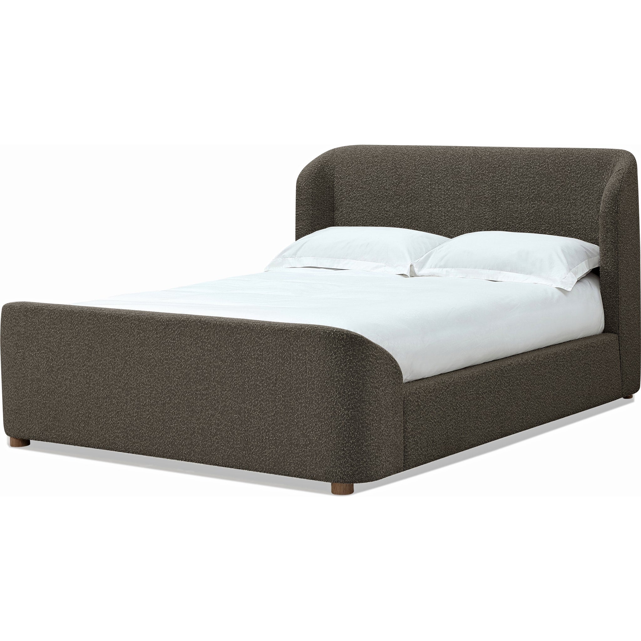 Kiki Upholstered Platform Bed in Pumpernickel Boucle (2026) - Image 2