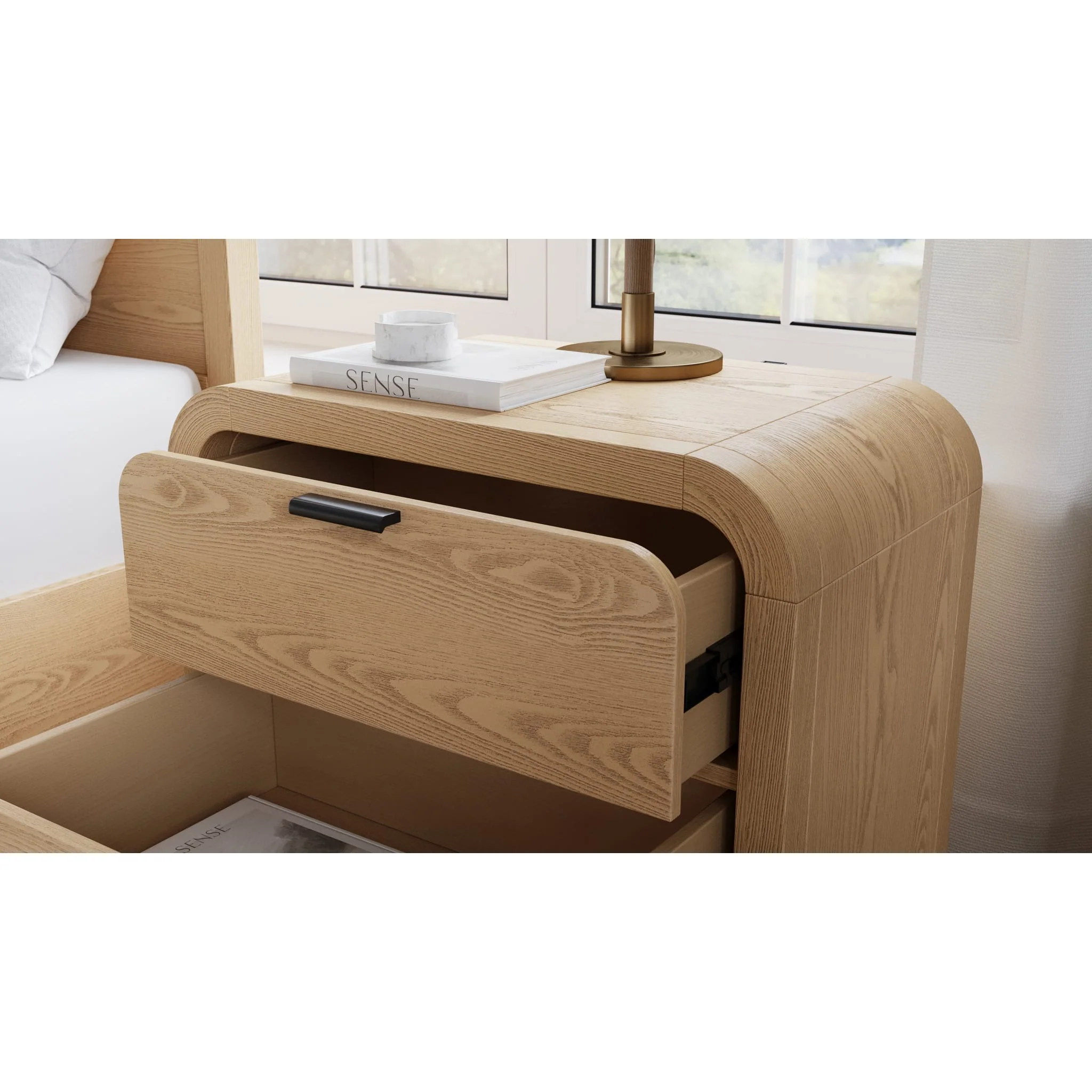 Drake 2-Drw Nightstand W/USB - Timber - Image 9