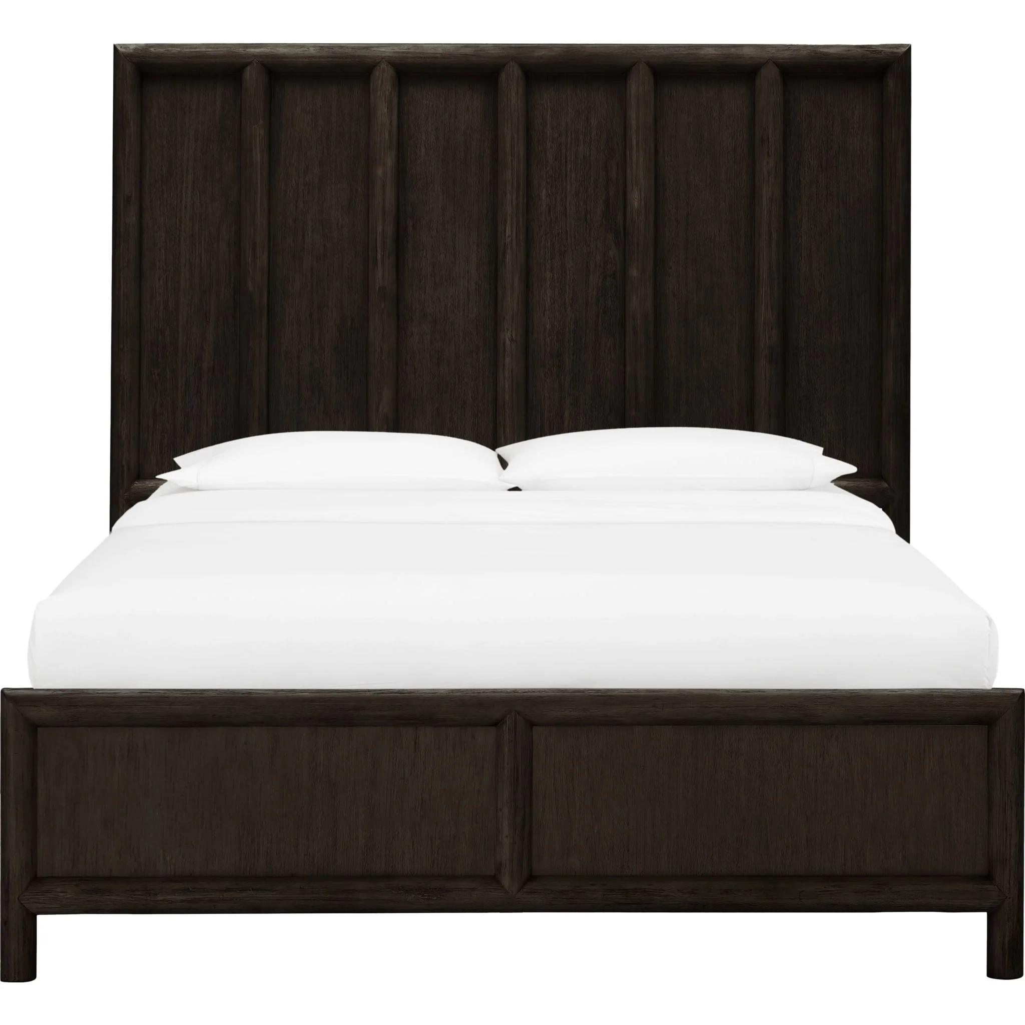 Dorsey Wooden Panel Bed in Basalt Grey