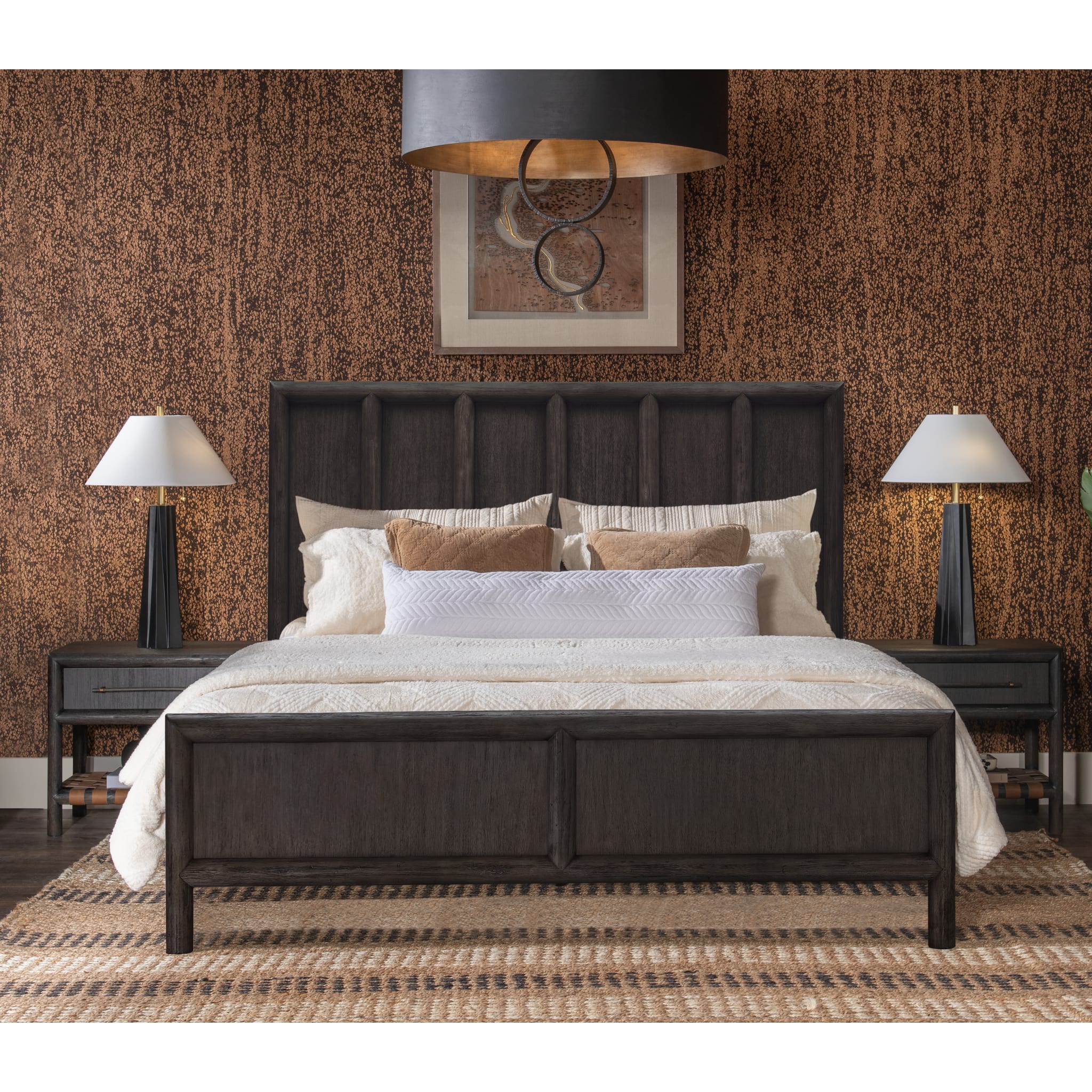 Dorsey Wooden Panel Bed in Basalt Grey - Image 10