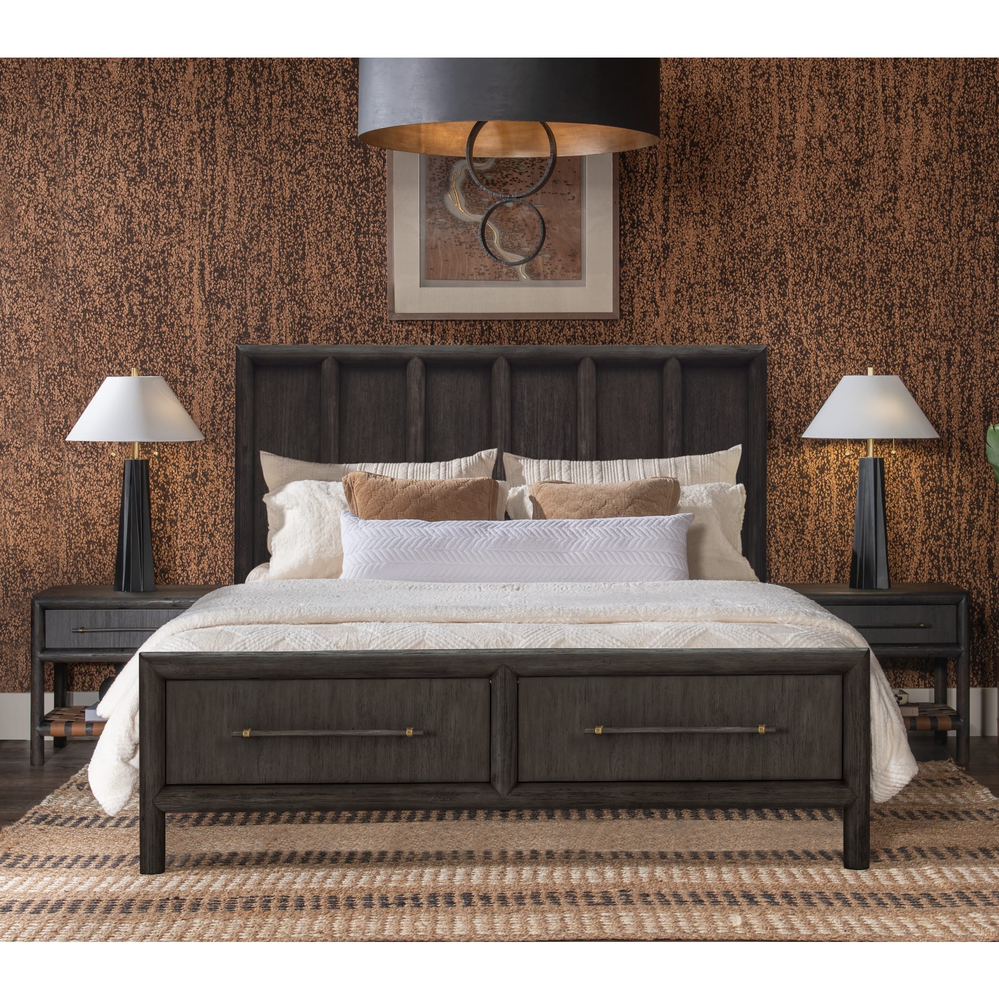 Dorsey Wooden Two Drawer Storage Bed in Basalt Grey - Image 7