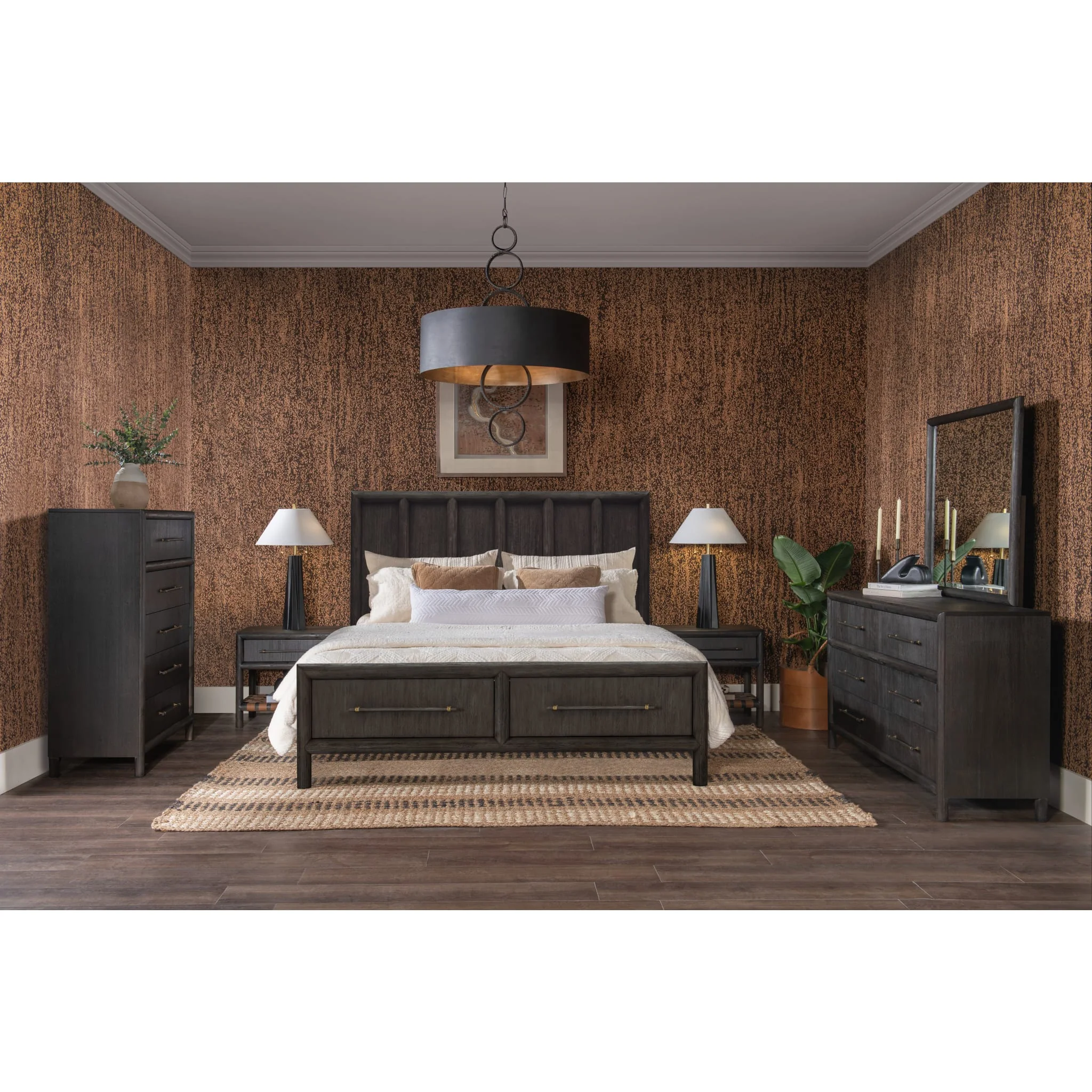 Dorsey Wooden Two Drawer Storage Bed in Basalt Grey - Image 9