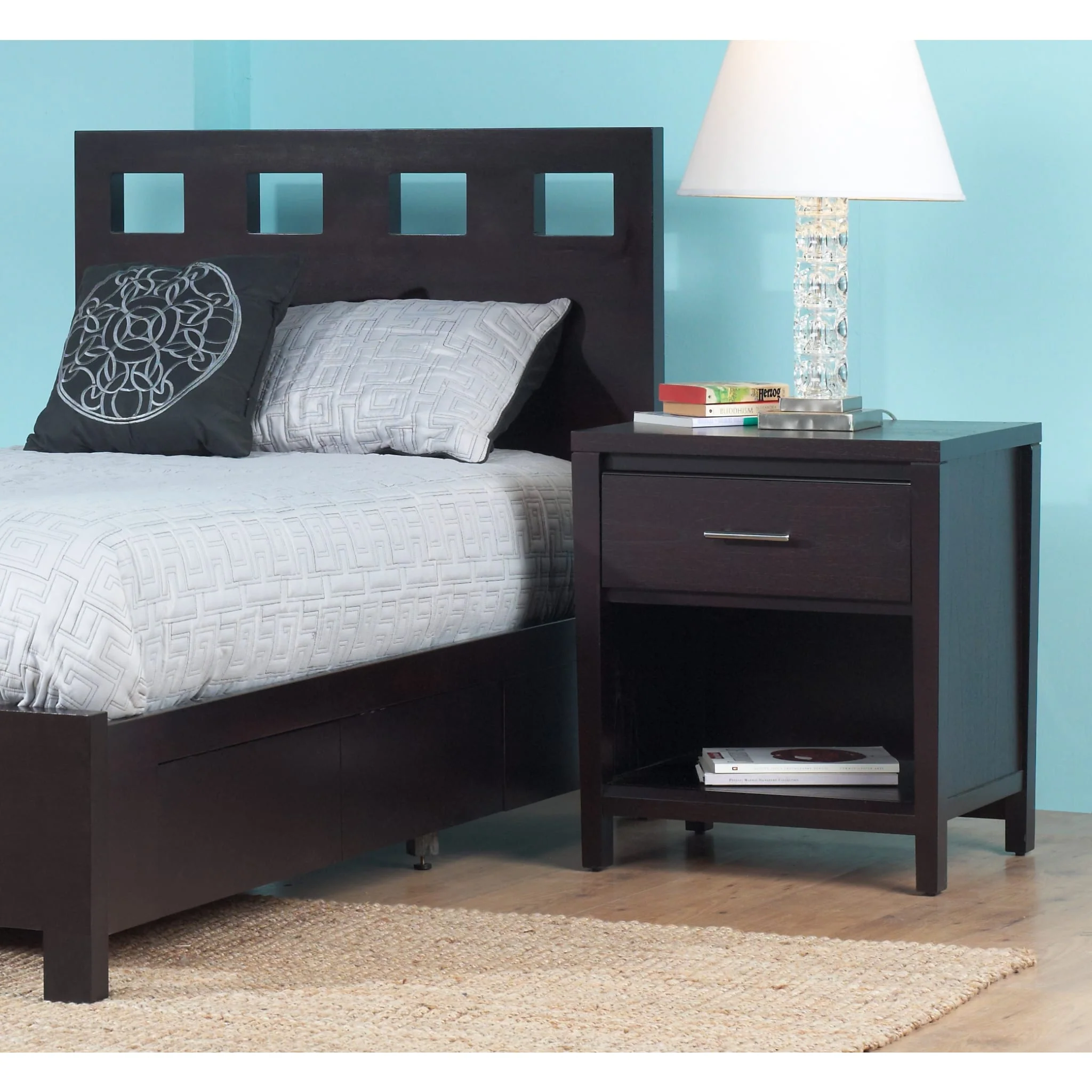 Nevis One Drawer Nightstand in Espresso - Image 11