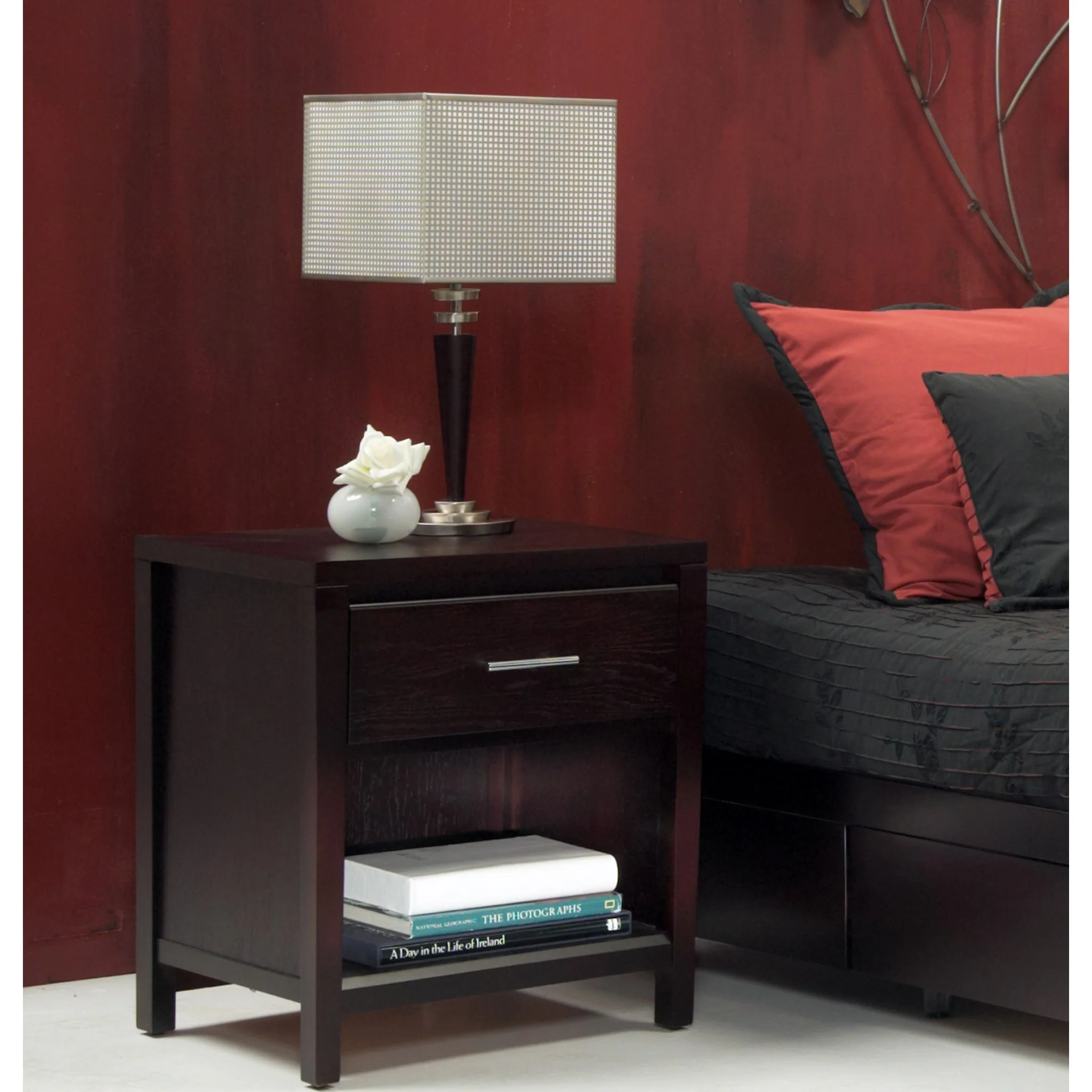 Nevis Charging Station Nightstand in Espresso - Image 15