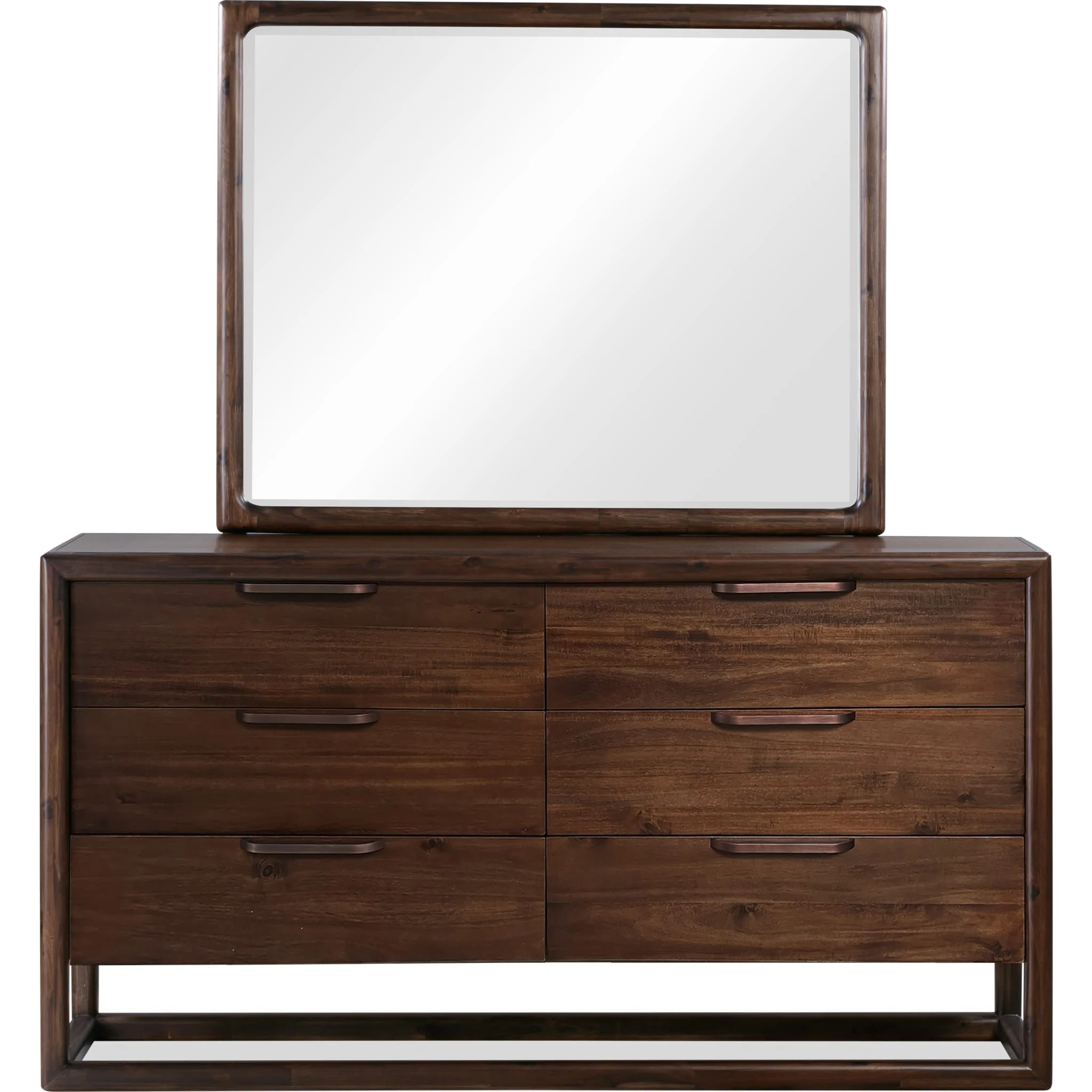 Sol Six Drawer Acacia Wood Dresser in Brown Spice - Image 3