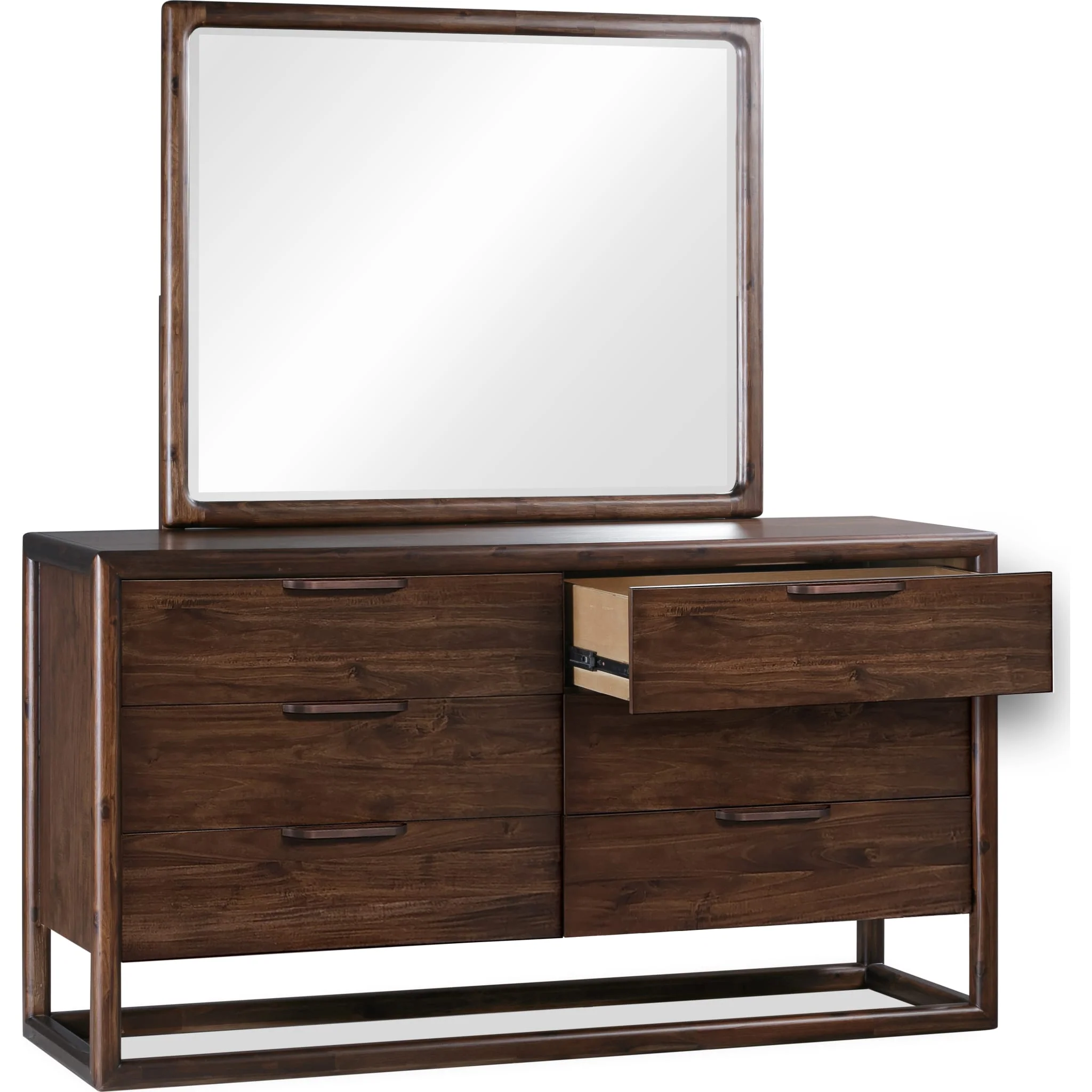 Sol Six Drawer Acacia Wood Dresser in Brown Spice - Image 5