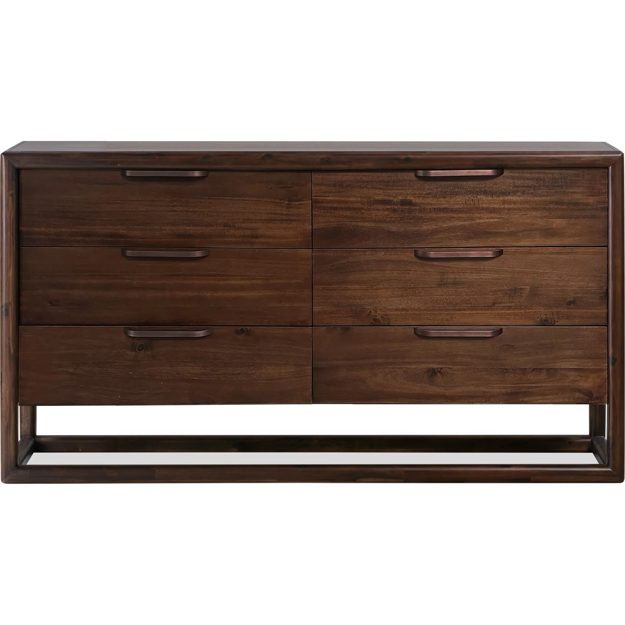 Sol Six Drawer Acacia Wood Dresser in Brown Spice - Image 6