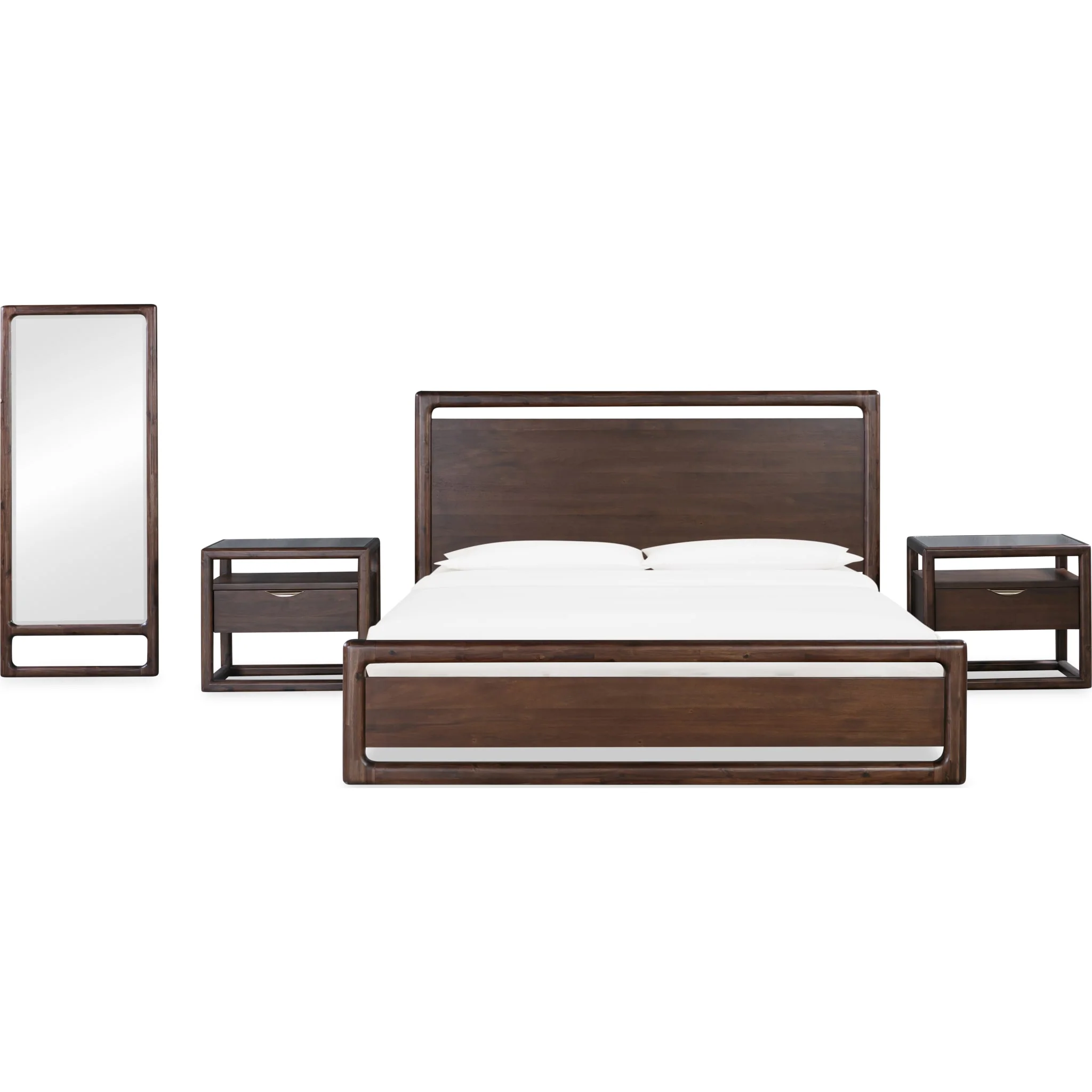 Sol Beveled Glass Floor Mirror in Brown Spce - Image 7