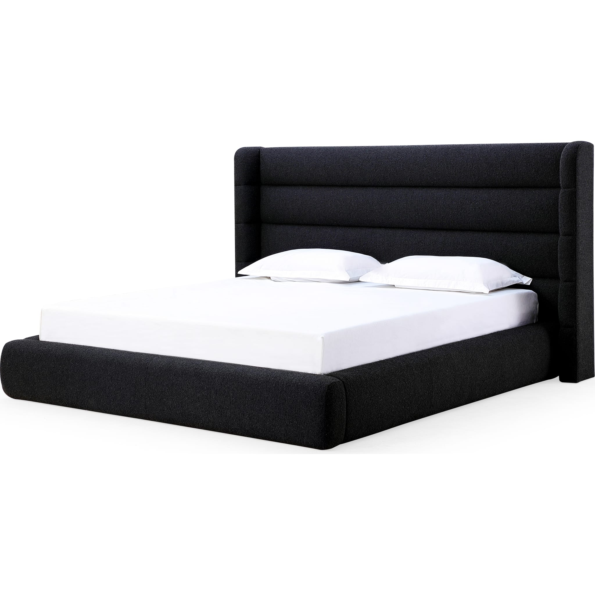 Frank Upholstered Wingback Platform Bed in Ember Boucle (2026) - Image 2