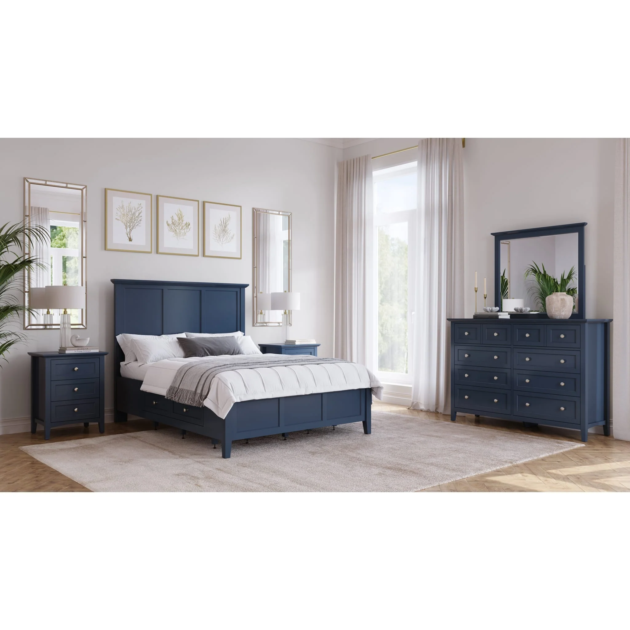 Grace Three Drawer Nightstand in Blueberry - Image 9