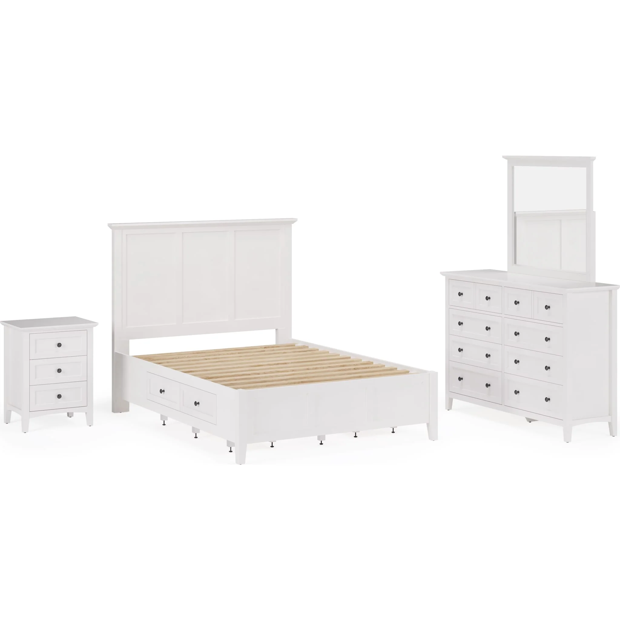 Grace Three Drawer Nightstand in Snowfall White - Image 18