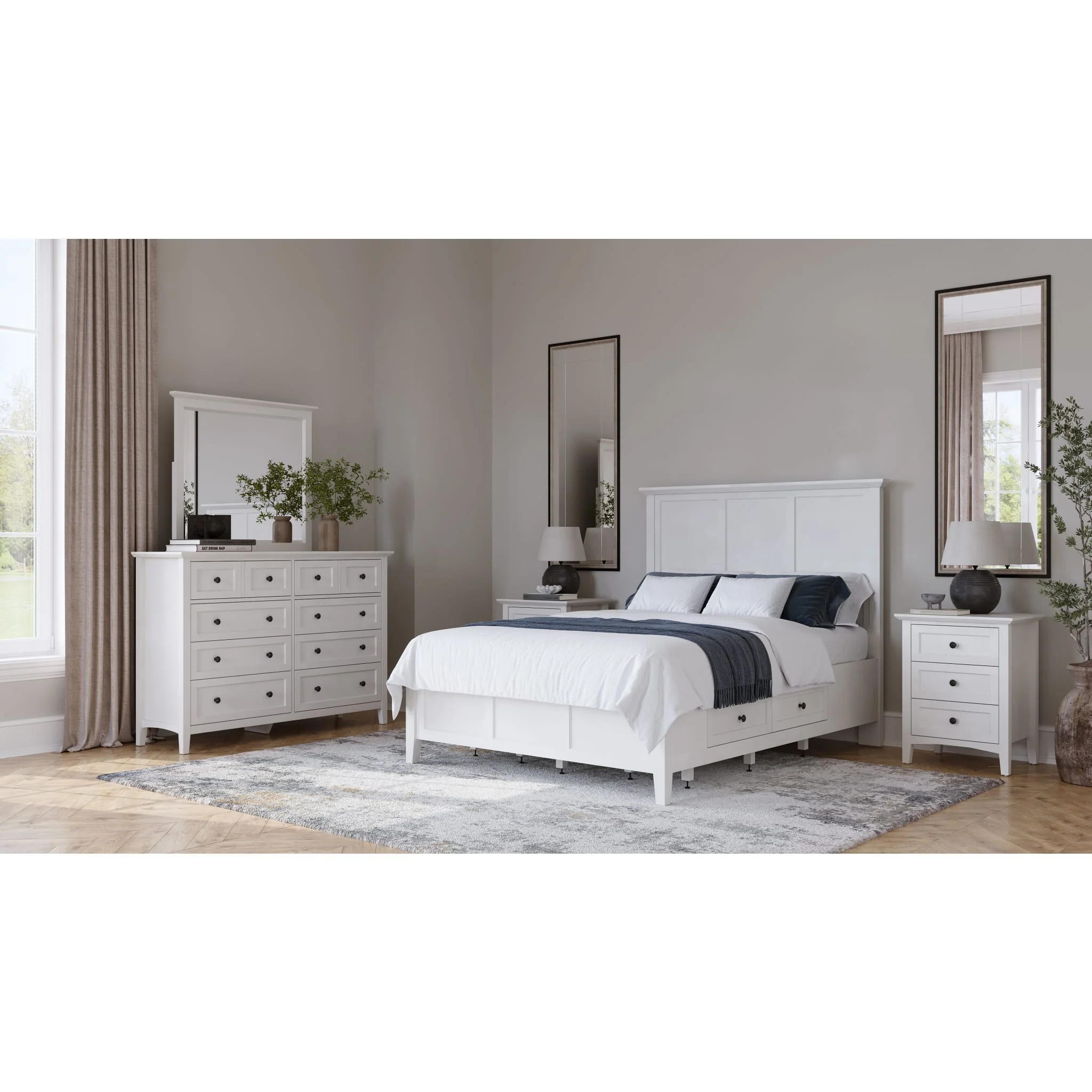 Grace Wall or Dresser Mirror in Snowfall White - Image 8