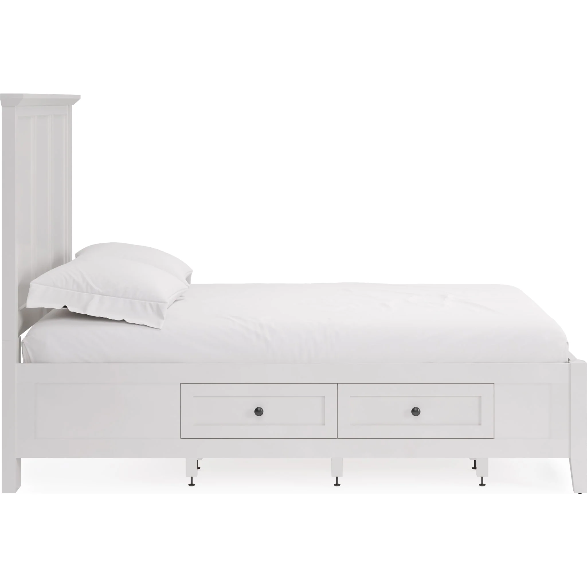 Grace Four Drawer Platform Storage Bed in Snowfall White - Image 6
