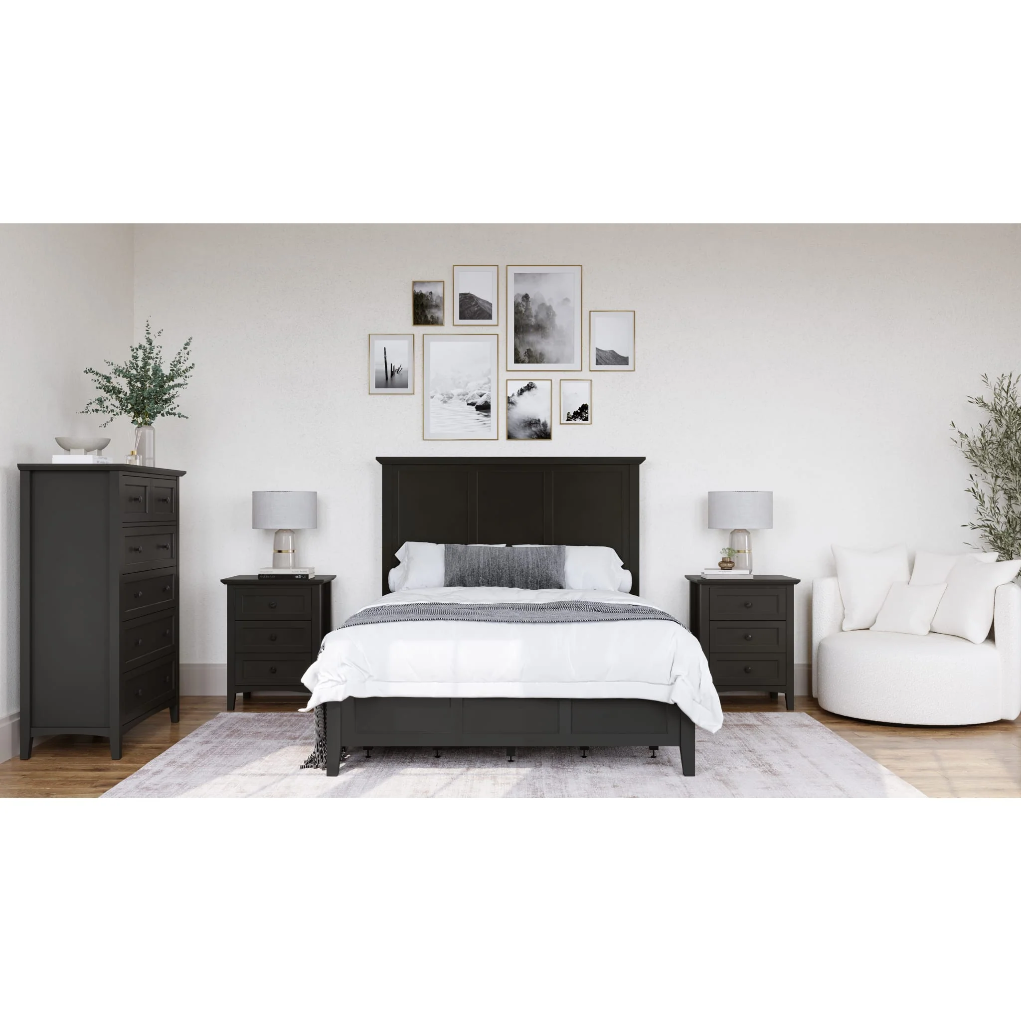 Grace Five Drawer Chest in Raven Black (2024) - Image 7