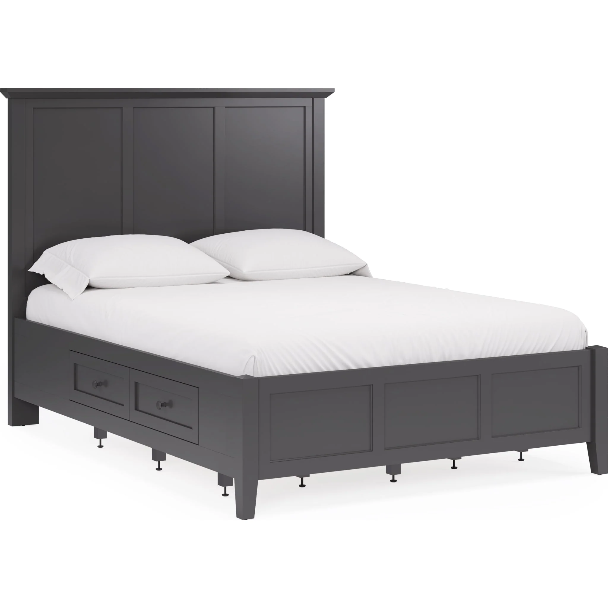Grace Four Drawer Platform Storage Bed in Raven Black - Image 5