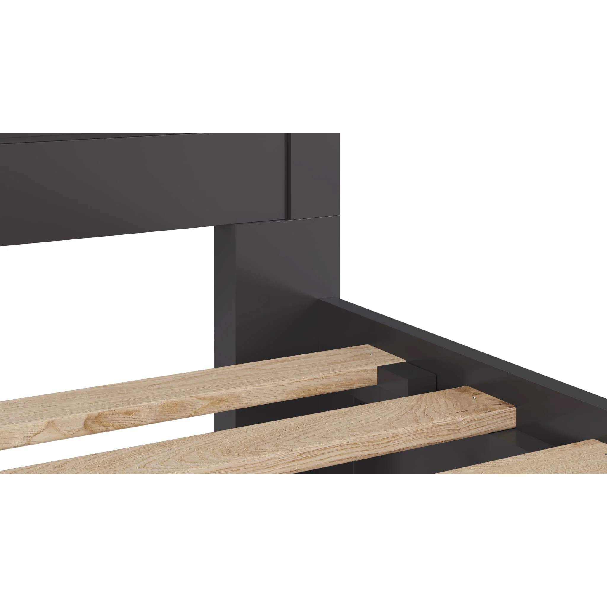 Grace Four Drawer Platform Storage Bed in Raven Black - Image 9