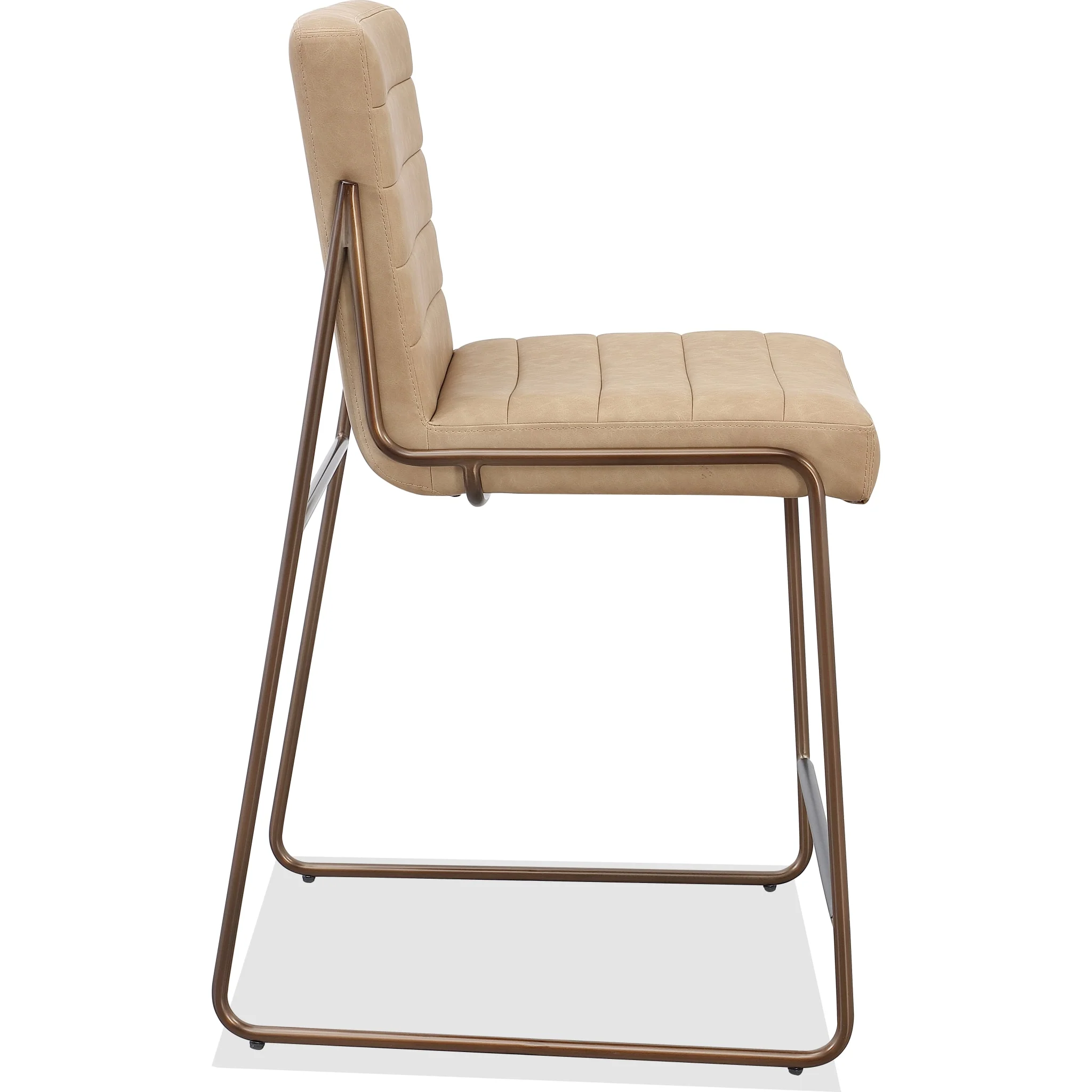 Madison Metal Frame Counter Stool in Honey Synthetic Leather - Image 3