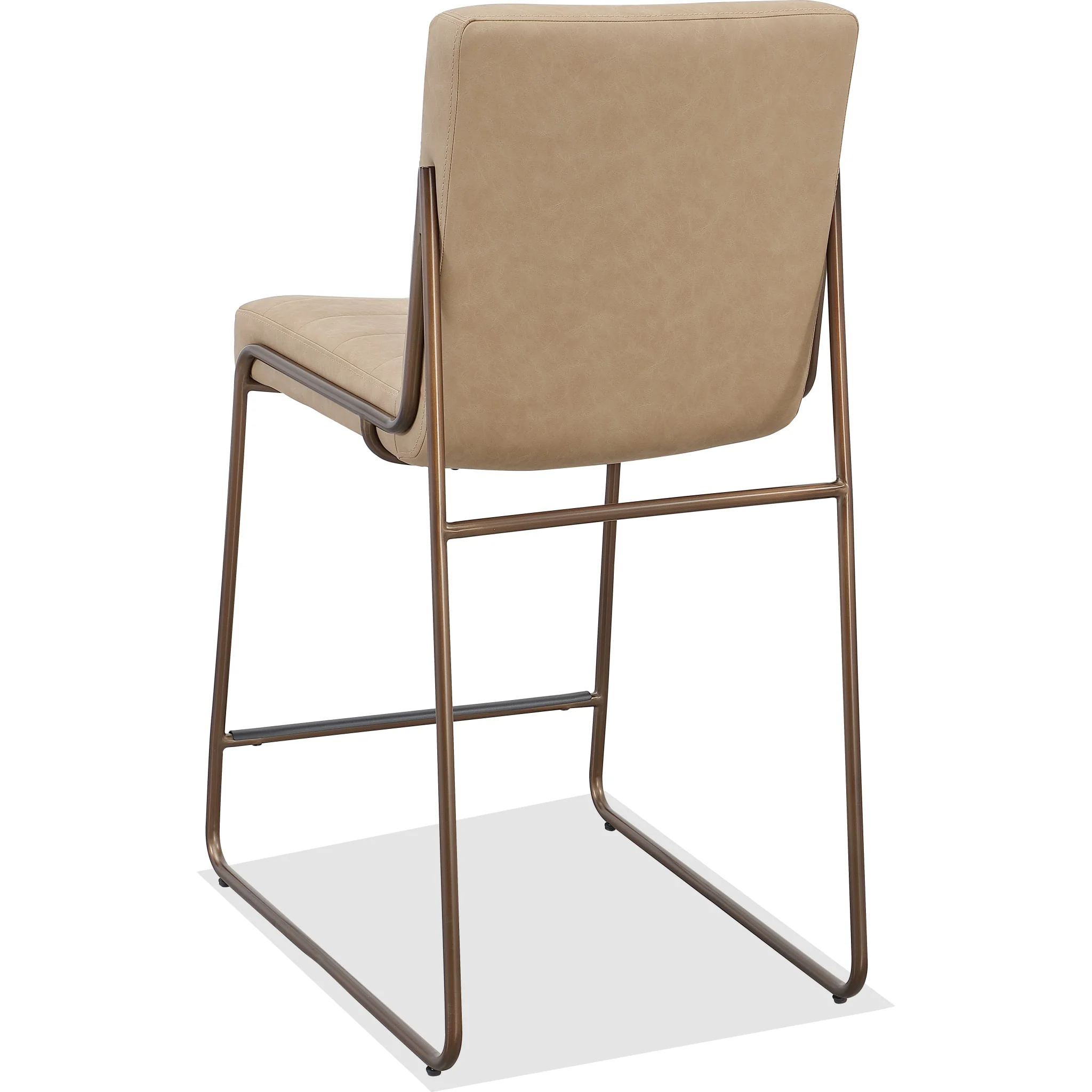 Madison Metal Frame Counter Stool in Honey Synthetic Leather - Image 4