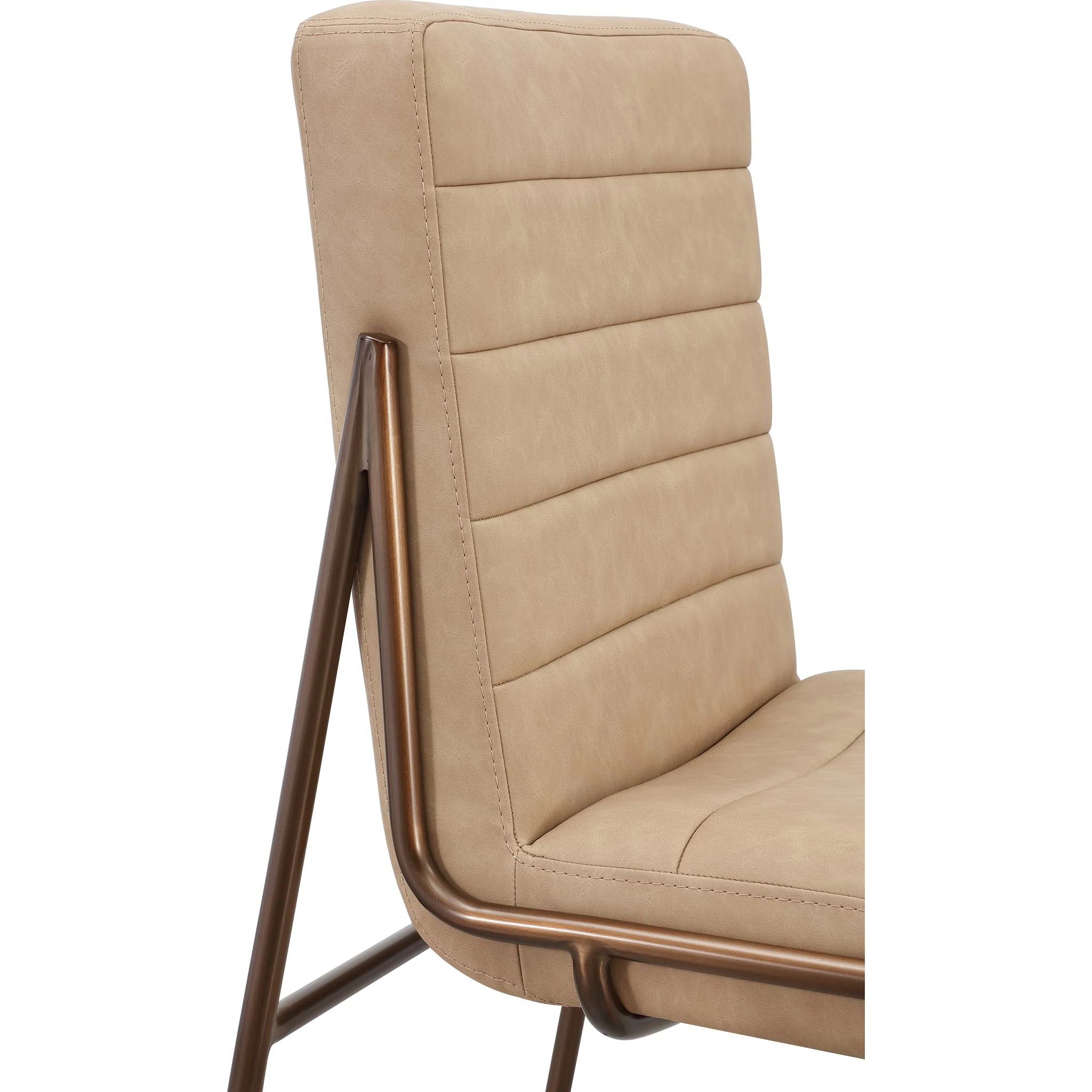 Madison Metal Frame Counter Stool in Honey Synthetic Leather - Image 5