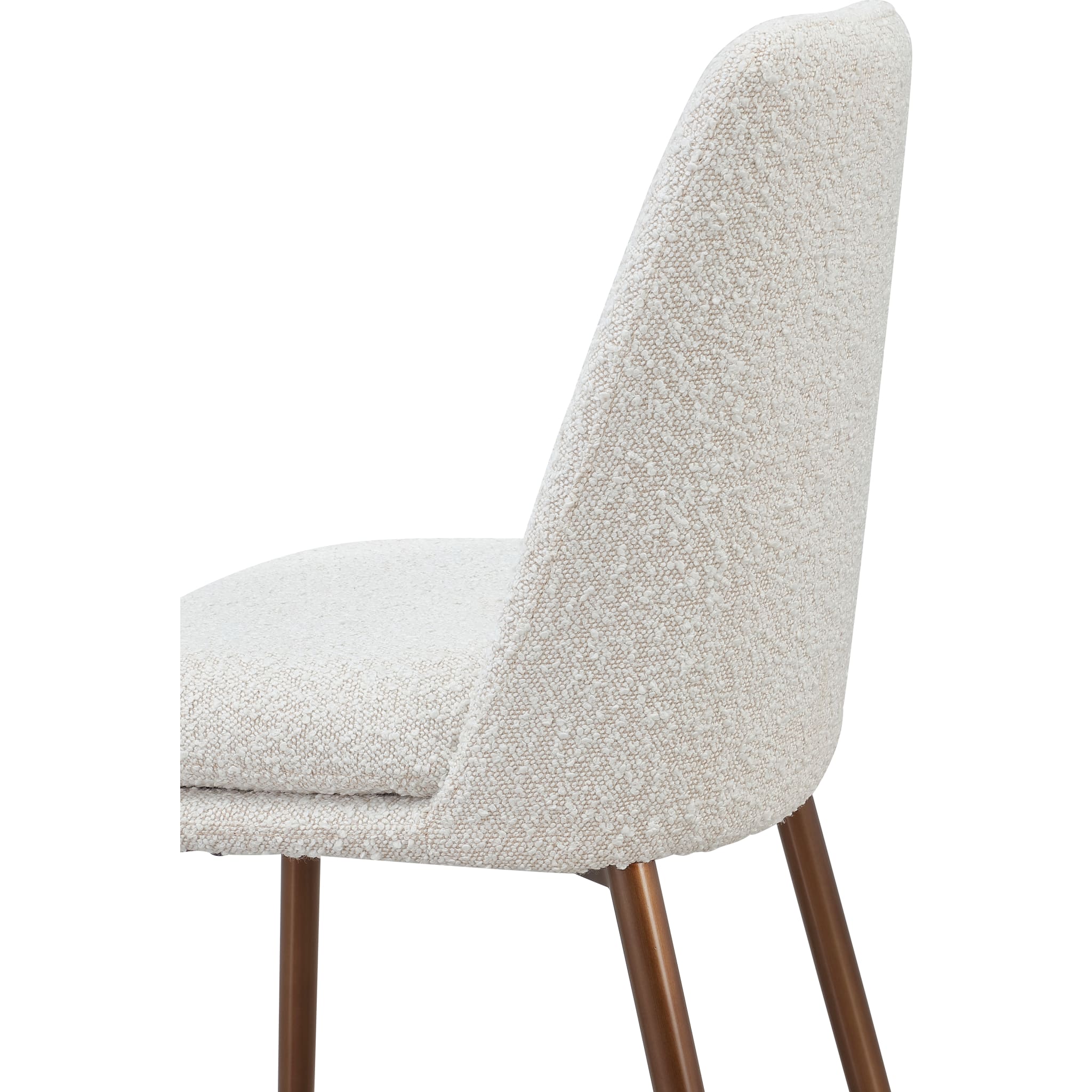 Wyatt Upholstered Bar Stool in Ricotta Boucle and Bronze Metal - Image 5