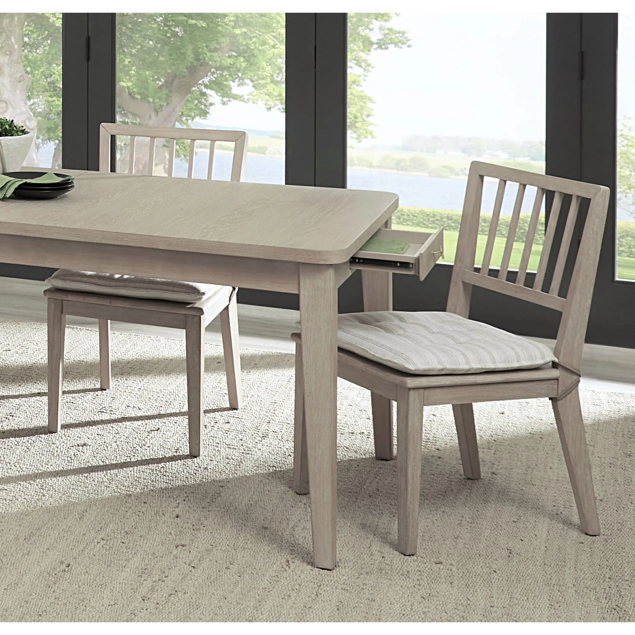 Camden Wood Dining Chair with Detachable Cushion in Chai and Oat - Image 6