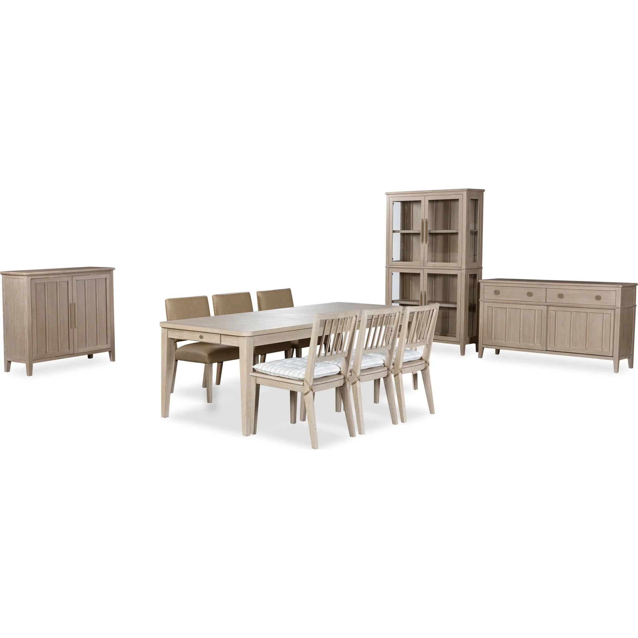 Camden Two Door Two Drawer Bar Cabinet with Stemware Rack and Wine Rack in Chai - Image 10