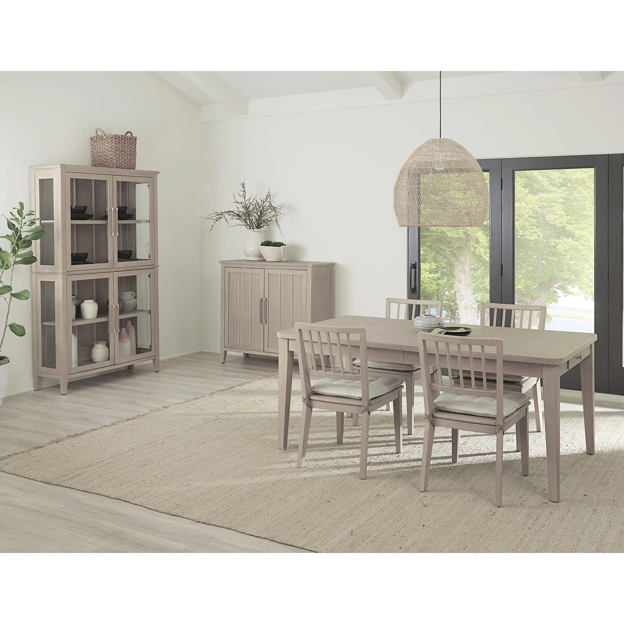 Camden Two Door Two Drawer Bar Cabinet with Stemware Rack and Wine Rack in Chai - Image 9