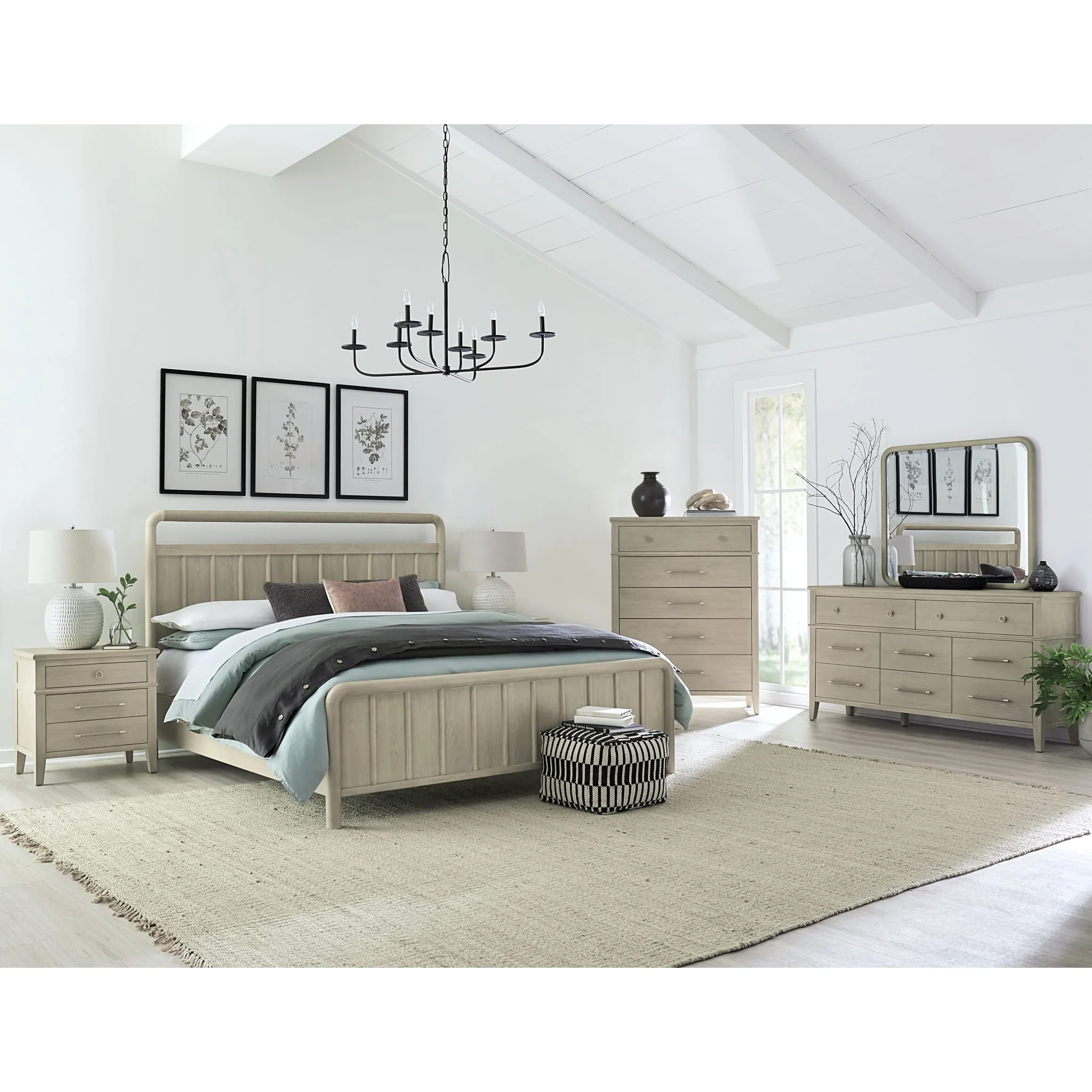 Camden Three Drawer Oak Wood Nightstand in Chai - Image 6