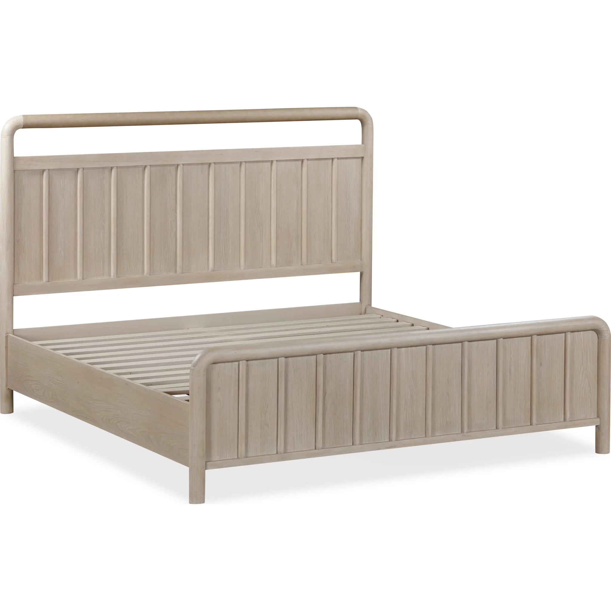 Camden Shiplap Oak Wood Platform Bed in Chai - Image 9