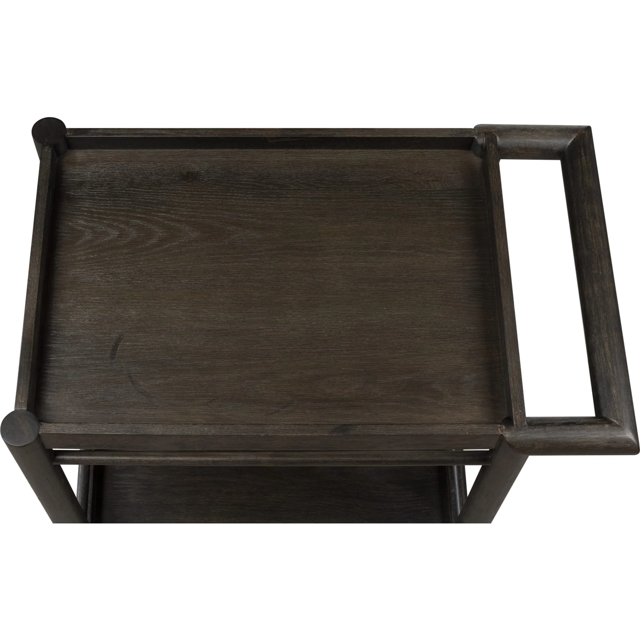 Rockport Two Shelf Rolling Bar Cart in Yin - Image 5