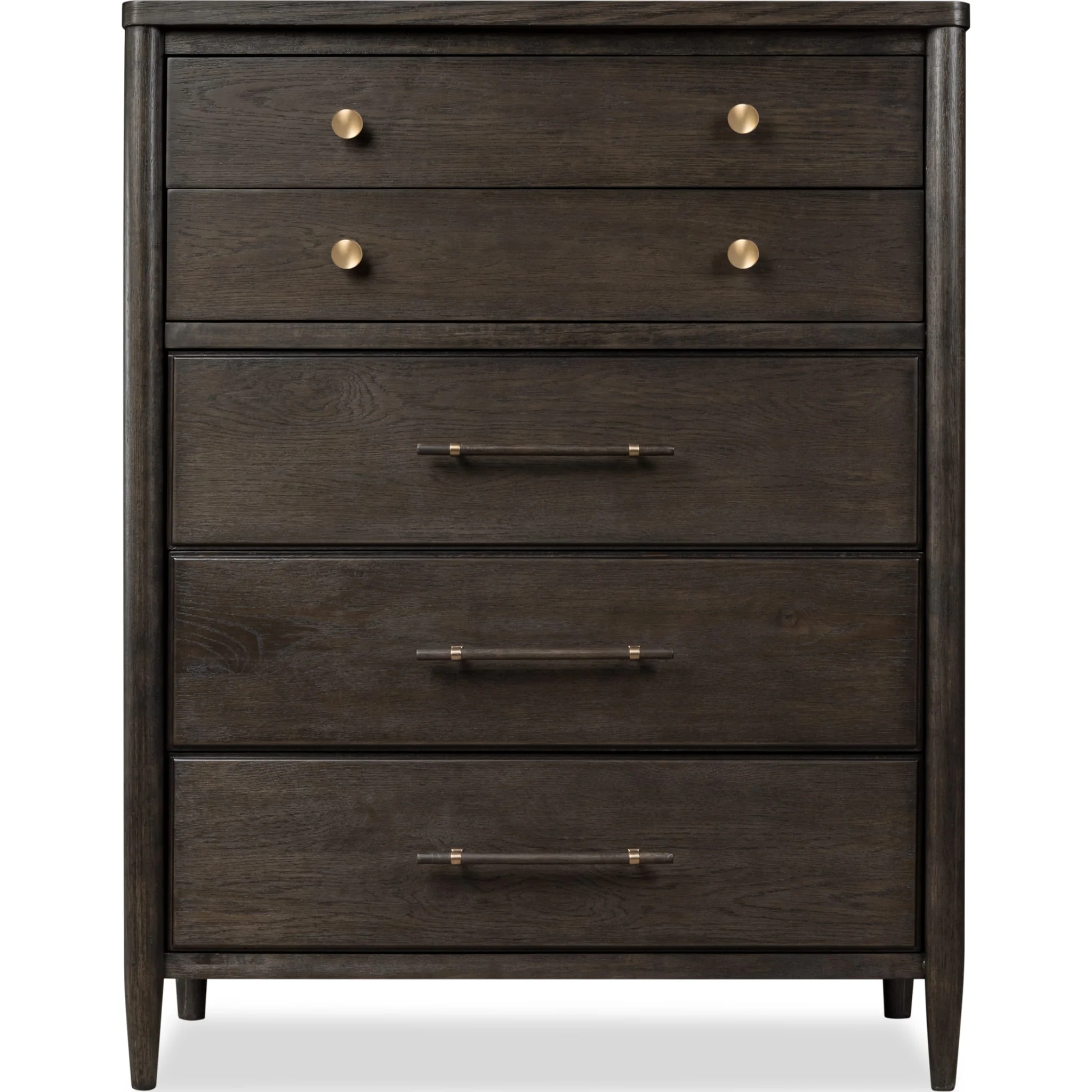 Rockport Five Drawer Oak Wood Chest in Yin - Image 4