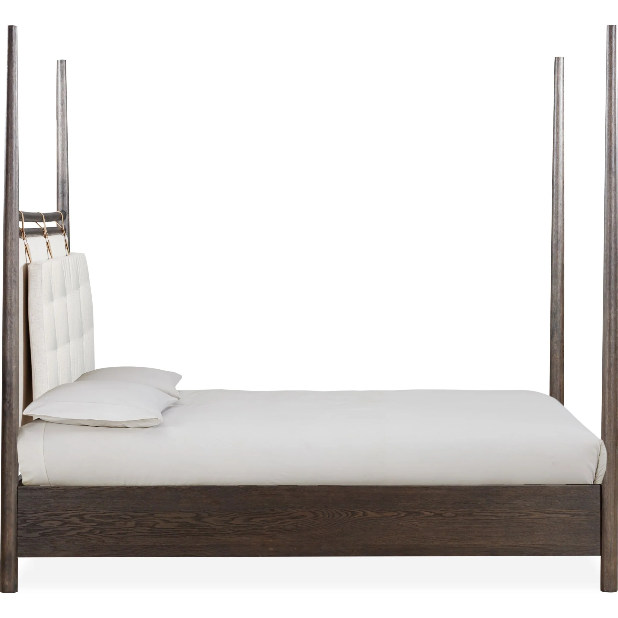 Rockport Upholstered Poster Bed in Yin and Turtle Dove Linen - Image 5