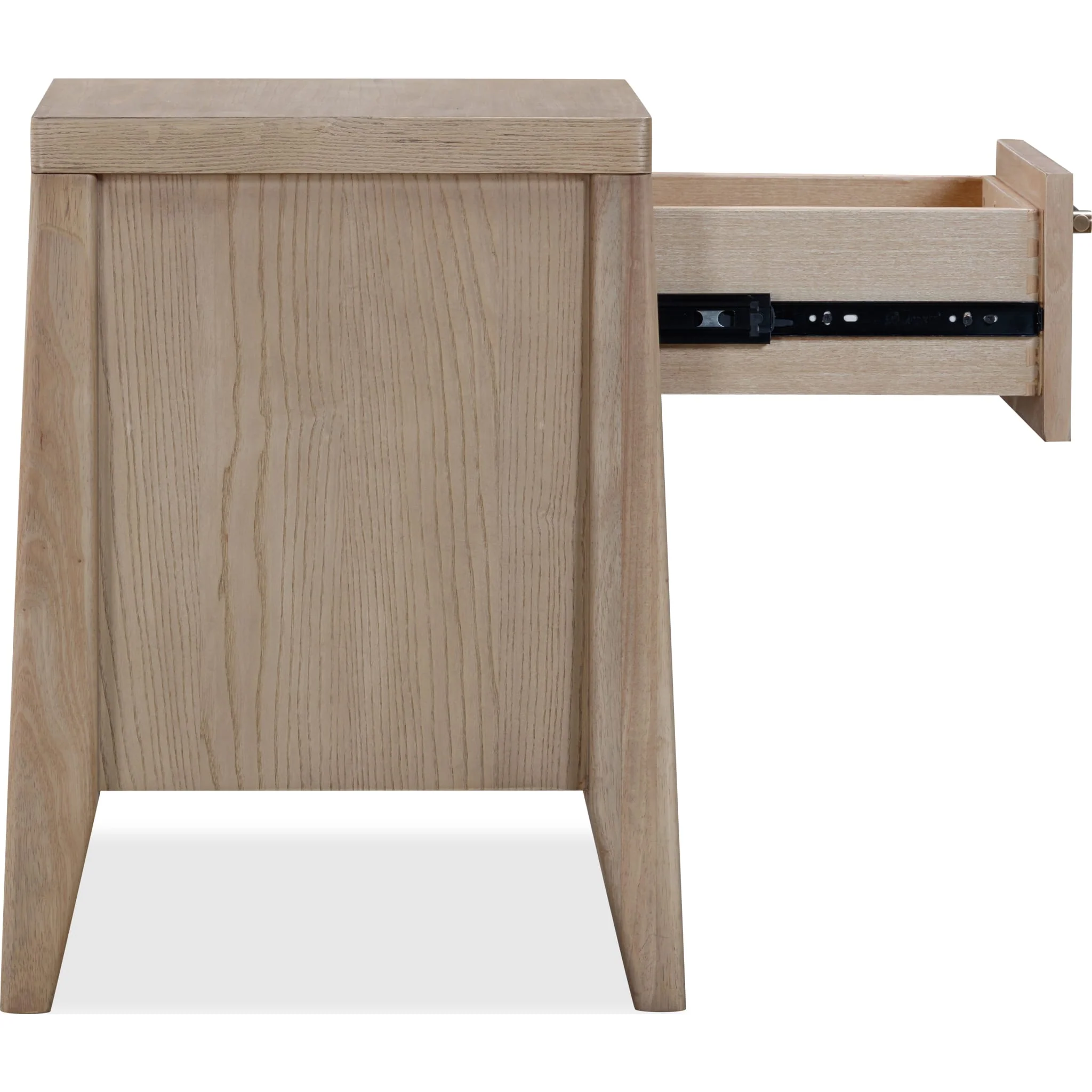 Sumire One Drawer One Shelf Ash Wood Nightstand in Ginger - Image 6