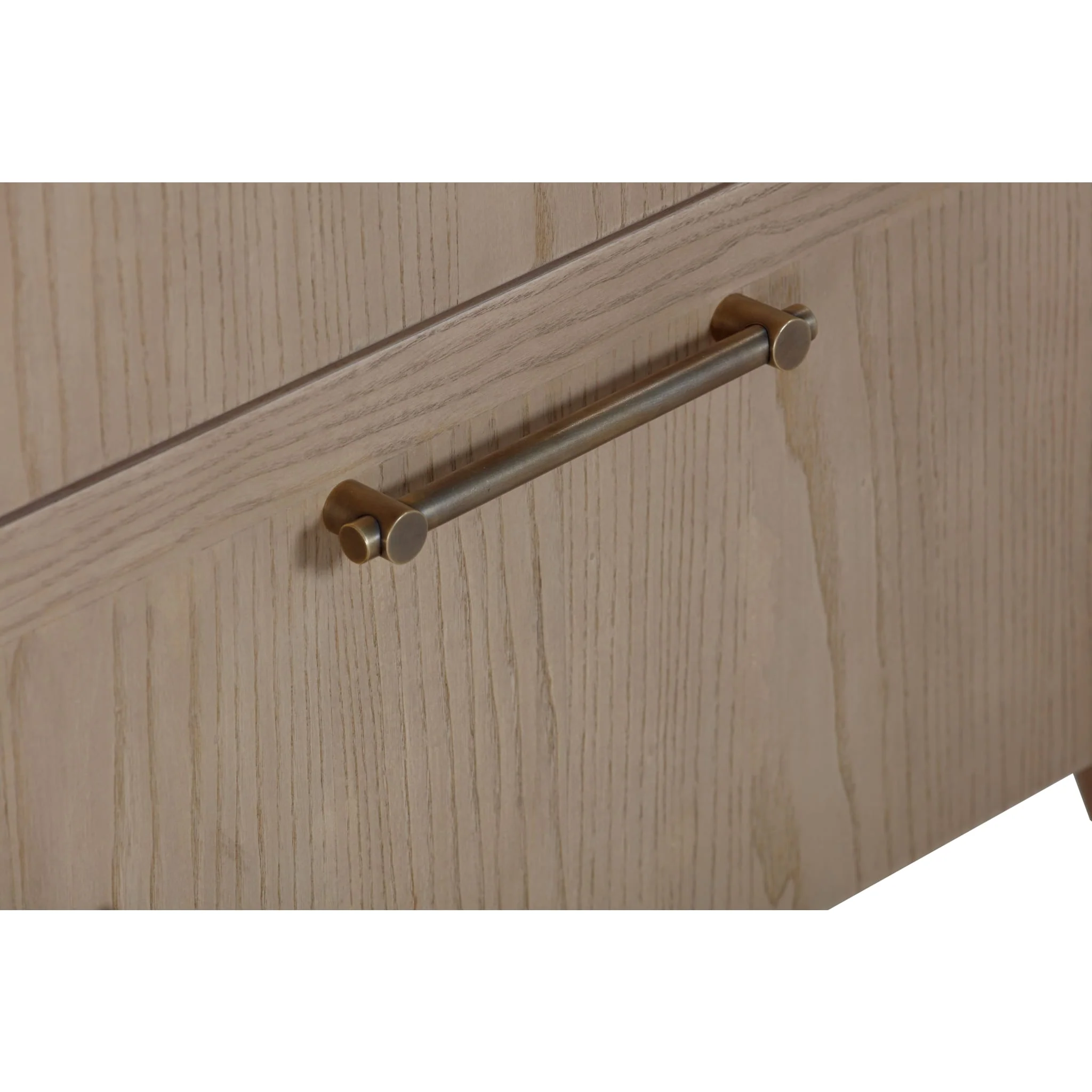 Sumire Two Drawer Ash Wood Nightstand in Ginger - Image 4
