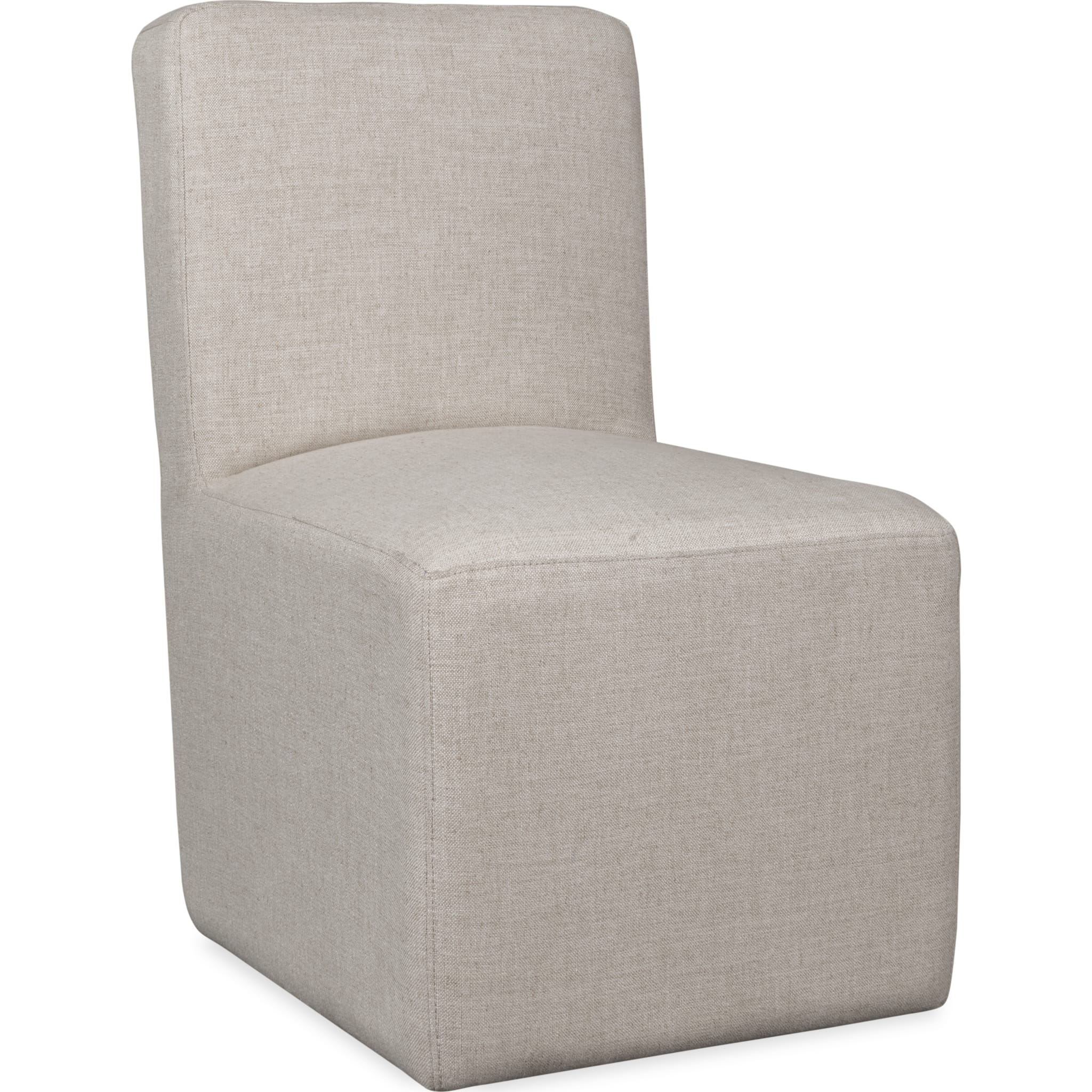 Liv Fully Upholstered Dining Chair in Natural Linen - Image 2