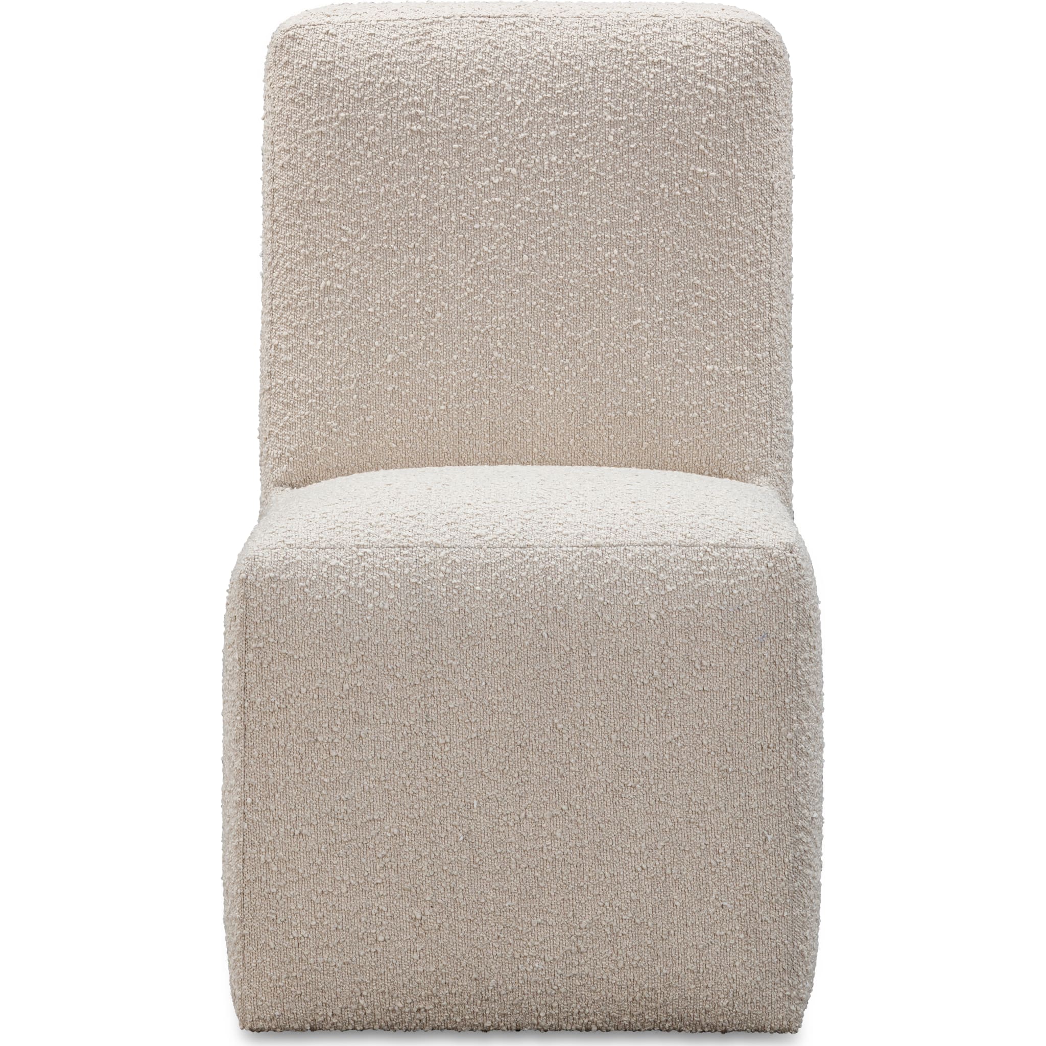 Liv Fully Upholstered Dining Chair in Brun Boucle - Image 2