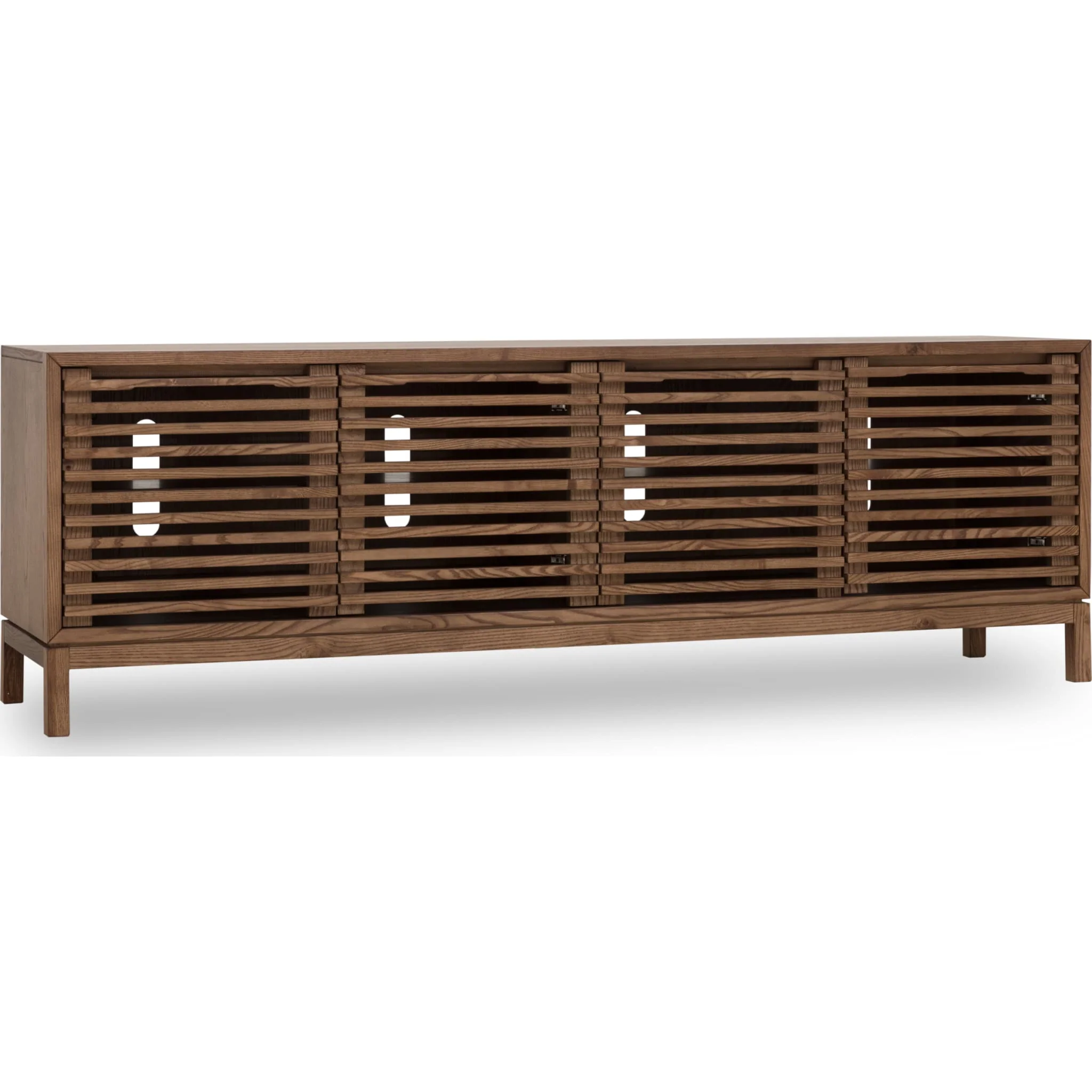 Tanner Four Door Solid Ash Media Console in Roux - Image 3