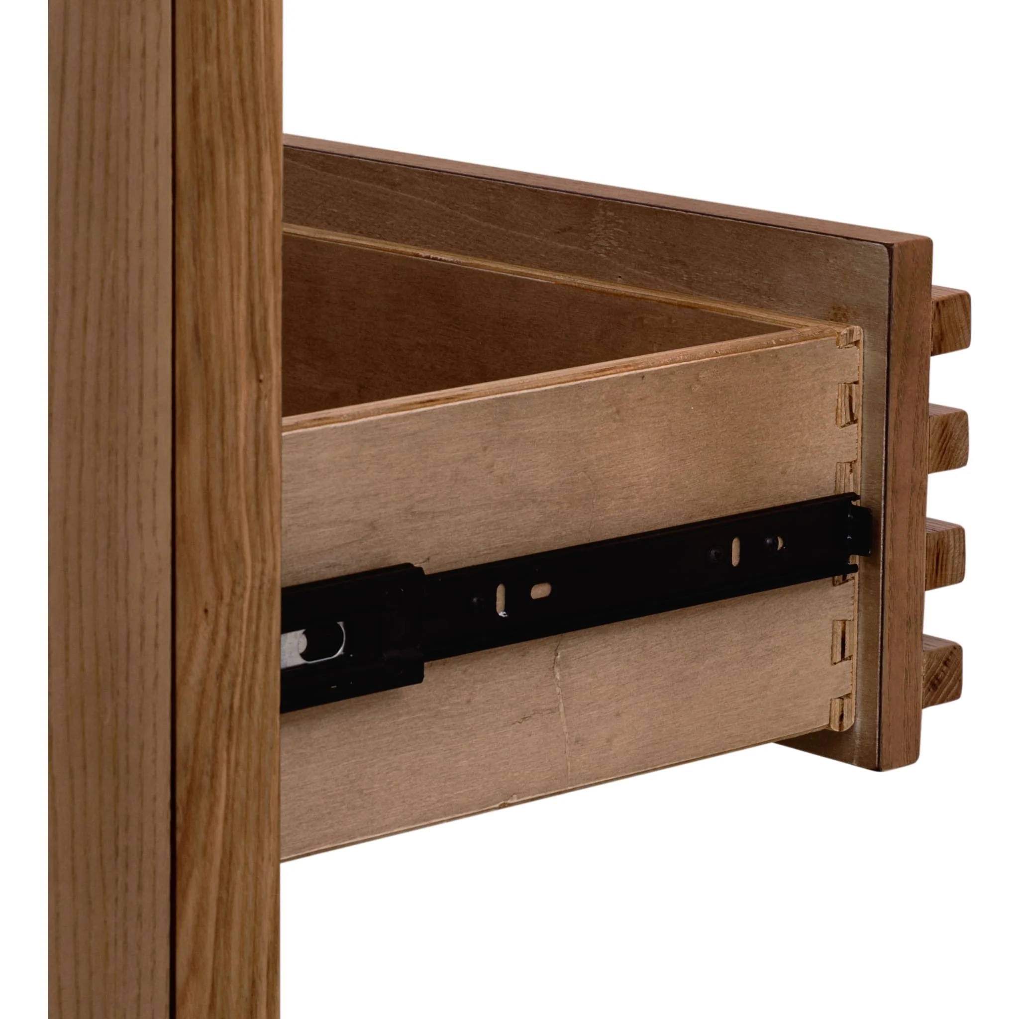 Tanner Two Drawer Ash Wood Nightstand in Roux - Image 6