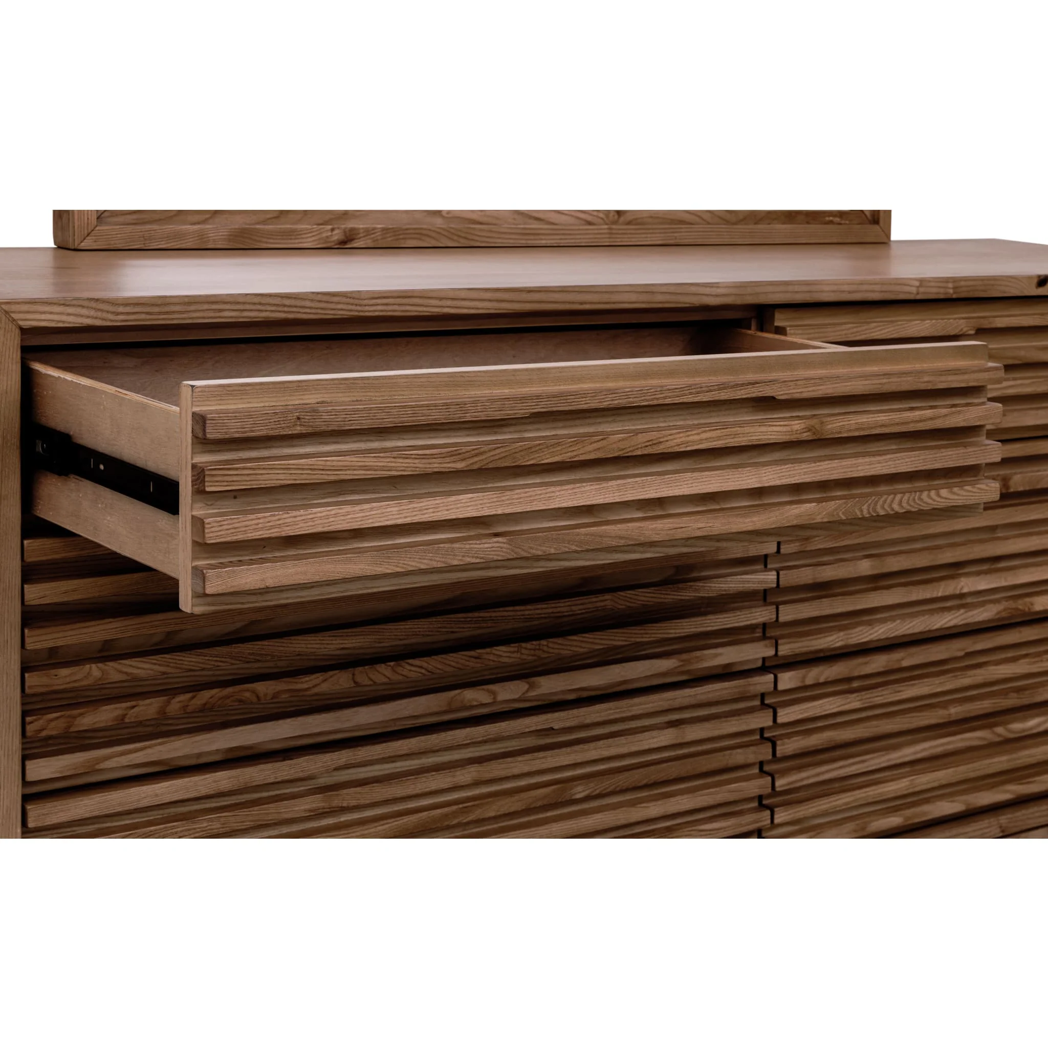 Tanner Six Drawer Ash Wood Dresser in Roux - Image 3