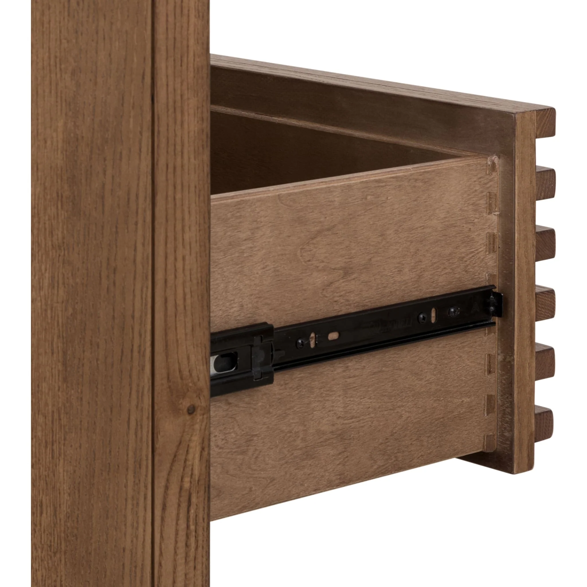 Tanner Five Drawer Ash Wood Chest in Roux - Image 4
