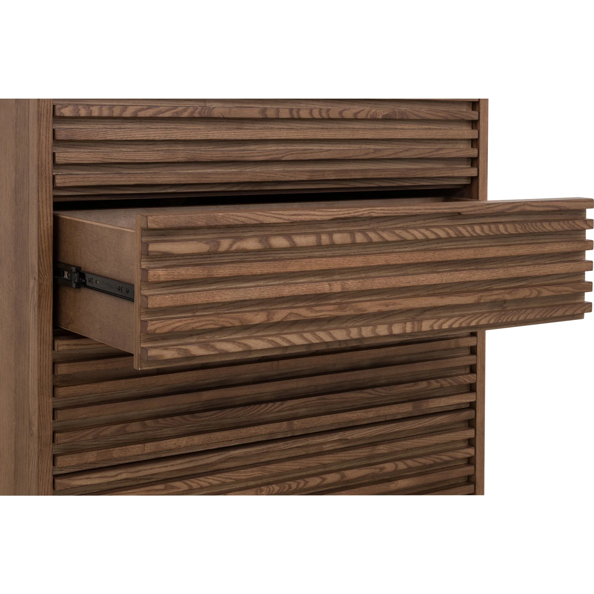 Tanner Five Drawer Ash Wood Chest in Roux - Image 5